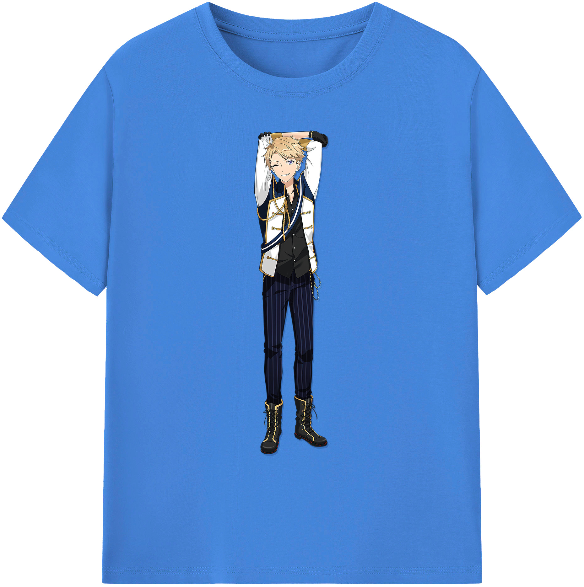 （画像用） あんさんぶるスターズ! Ensemble Stars 綿100％ メンズ半袖Tシャツ｜肌触りやわらか＆通気性