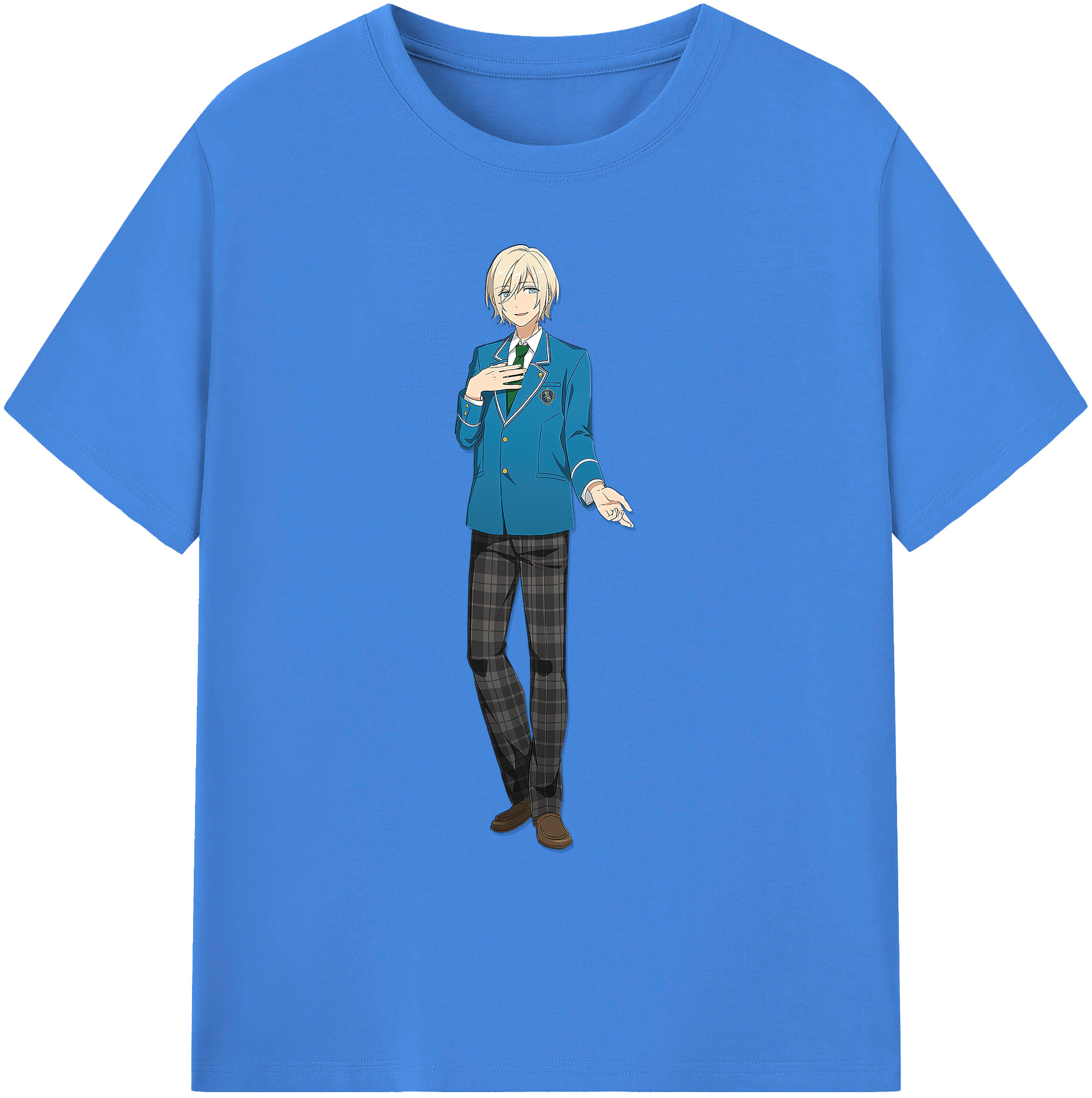 （画像用） あんさんぶるスターズ! Ensemble Stars 綿100％ メンズ半袖Tシャツ｜肌触りやわらか＆通気性