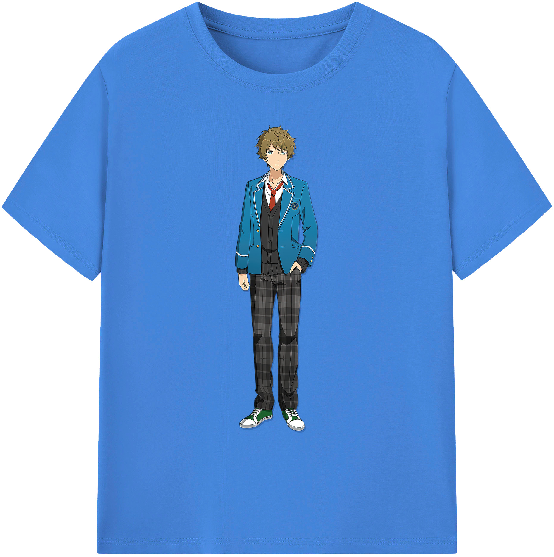 （画像用） あんさんぶるスターズ! Ensemble Stars 綿100％ メンズ半袖Tシャツ｜肌触りやわらか＆通気性