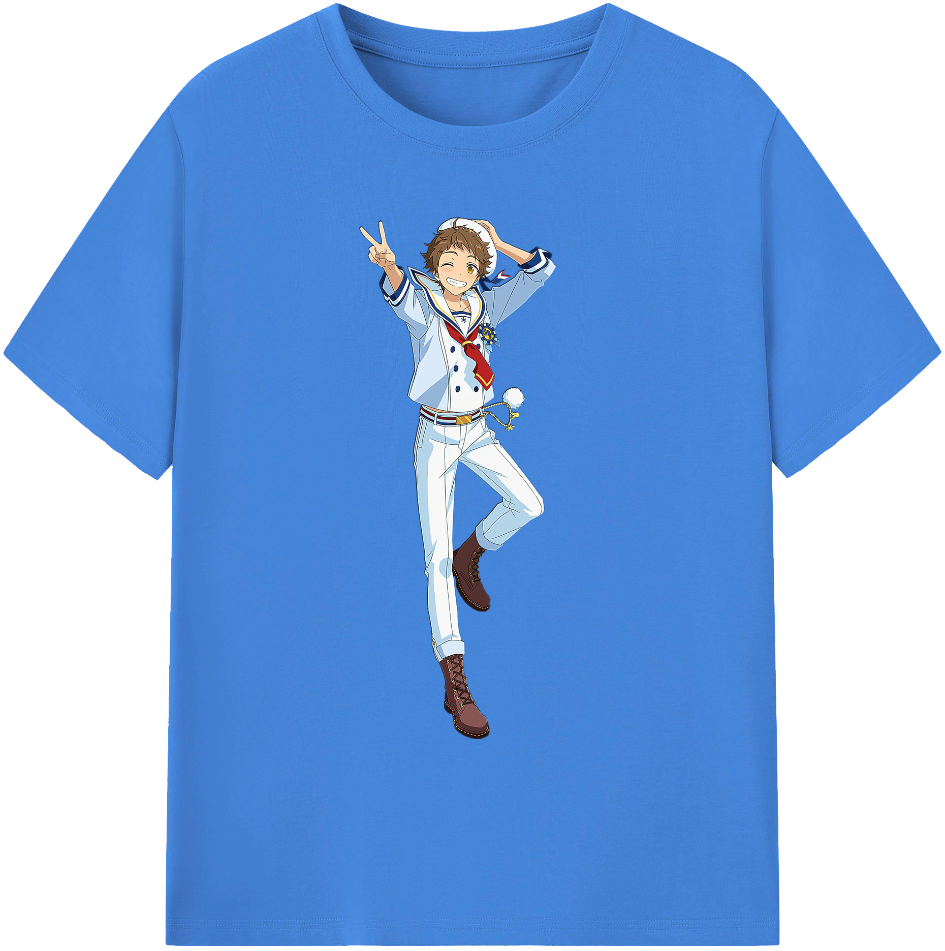 （画像用） あんさんぶるスターズ! Ensemble Stars 綿100％ メンズ半袖Tシャツ｜肌触りやわらか＆通気性