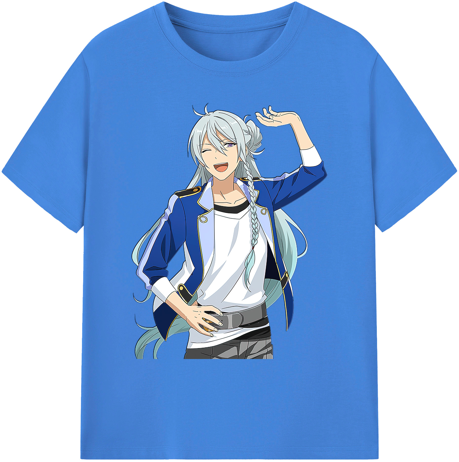 （画像用） あんさんぶるスターズ! Ensemble Stars 綿100％ メンズ半袖Tシャツ｜肌触りやわらか＆通気性