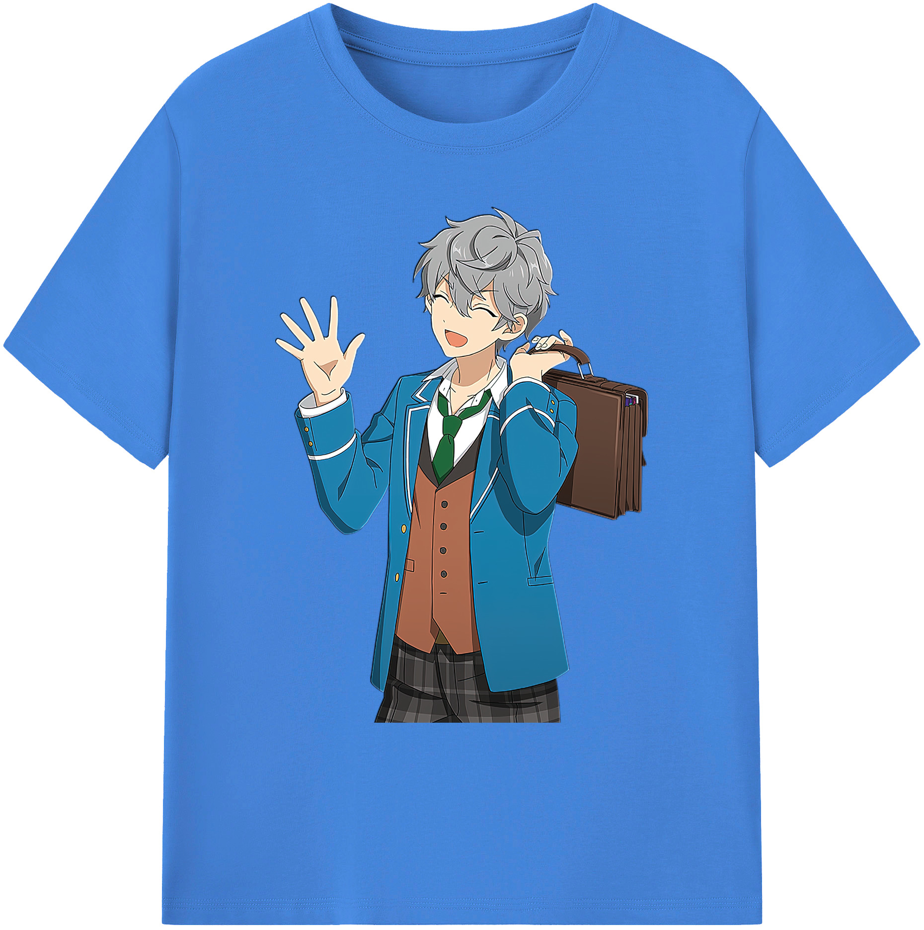 （画像用） あんさんぶるスターズ! Ensemble Stars 綿100％ メンズ半袖Tシャツ｜肌触りやわらか＆通気性