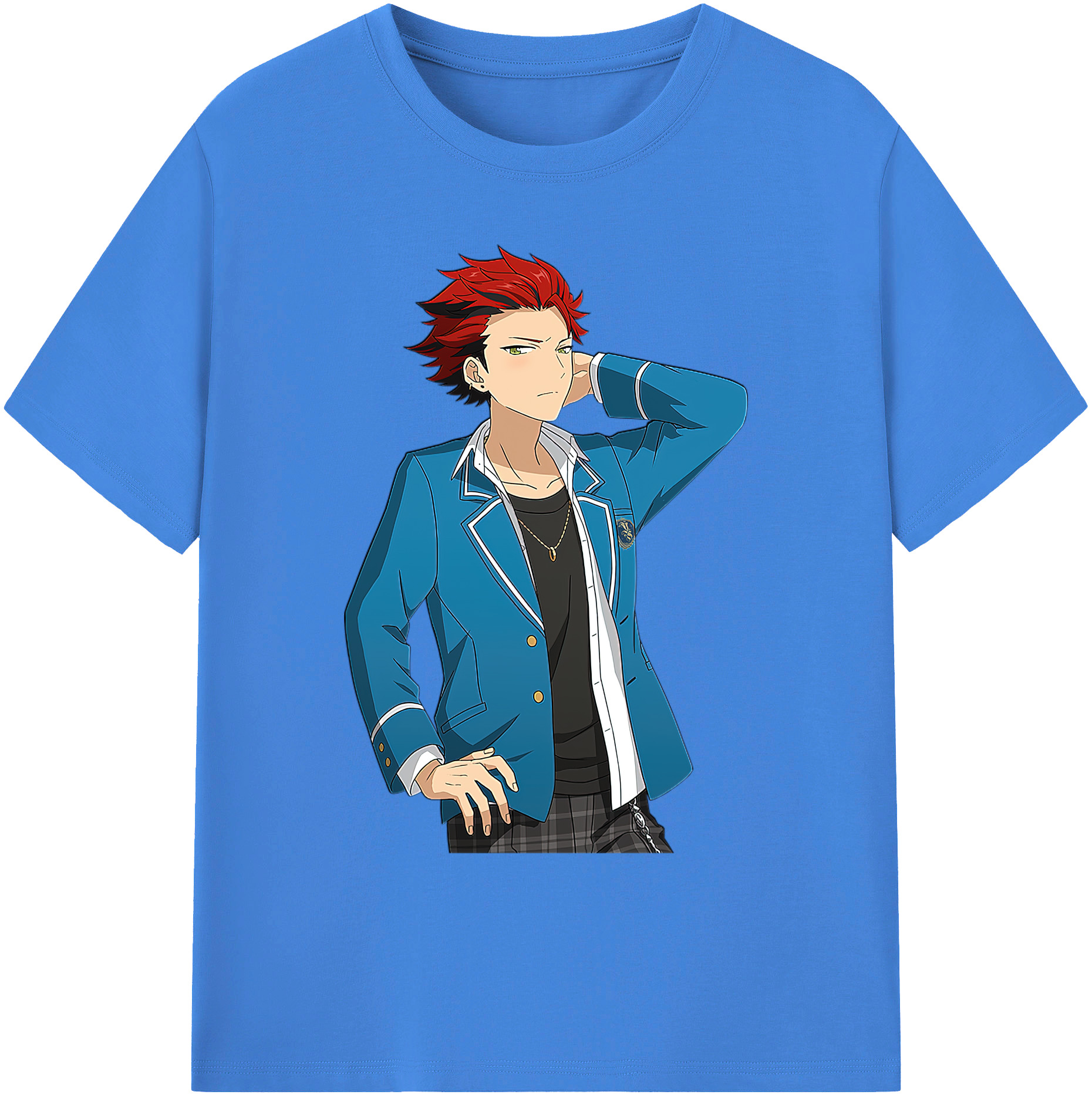 （画像用） あんさんぶるスターズ! Ensemble Stars 綿100％ メンズ半袖Tシャツ｜肌触りやわらか＆通気性