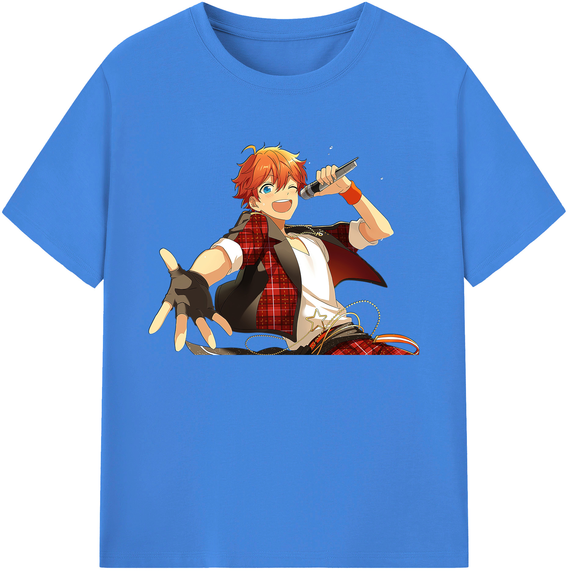 （画像用） あんさんぶるスターズ! Ensemble Stars 綿100％ メンズ半袖Tシャツ｜肌触りやわらか＆通気性