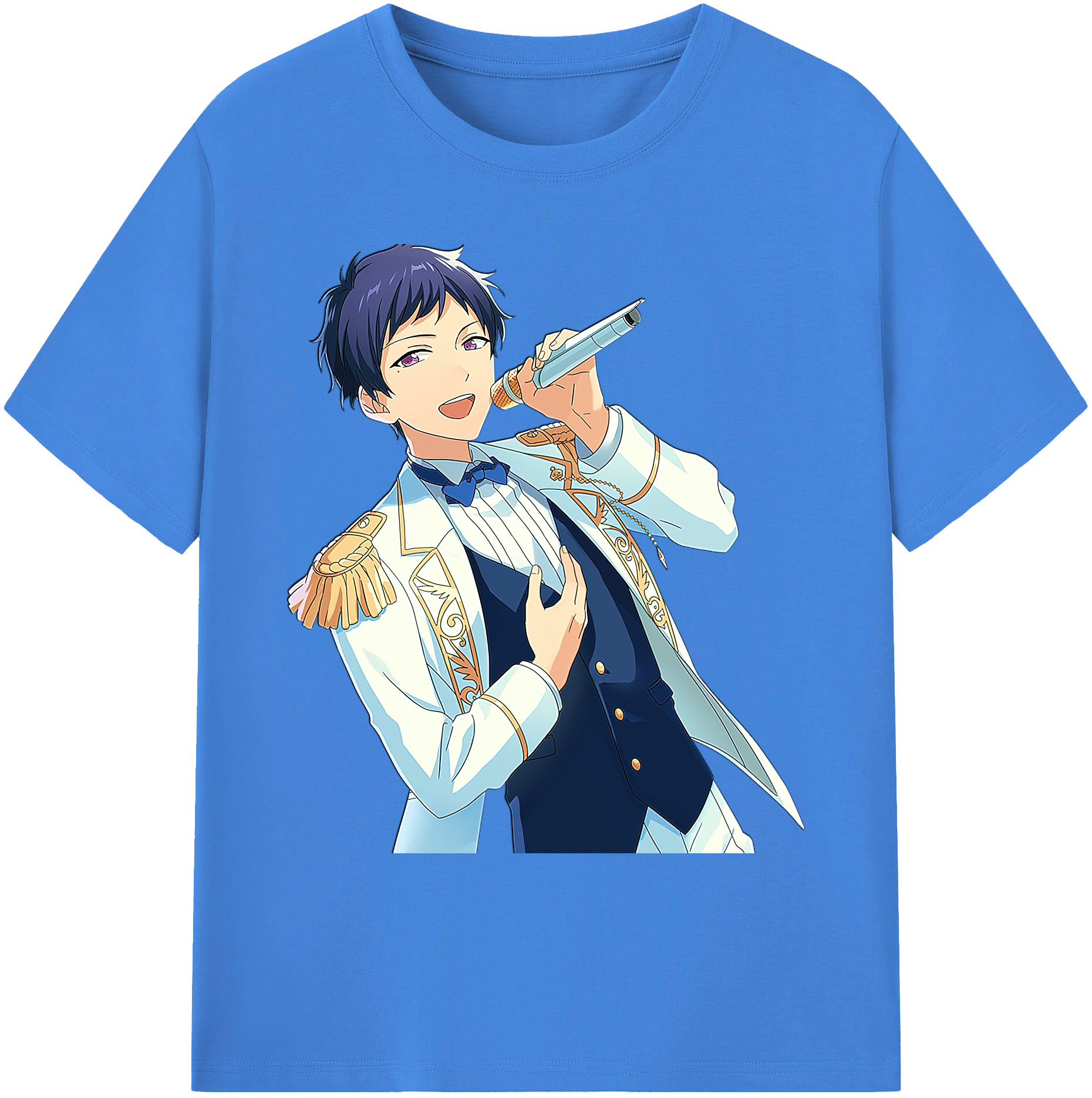 （画像用） あんさんぶるスターズ! Ensemble Stars 綿100％ メンズ半袖Tシャツ｜肌触りやわらか＆通気性