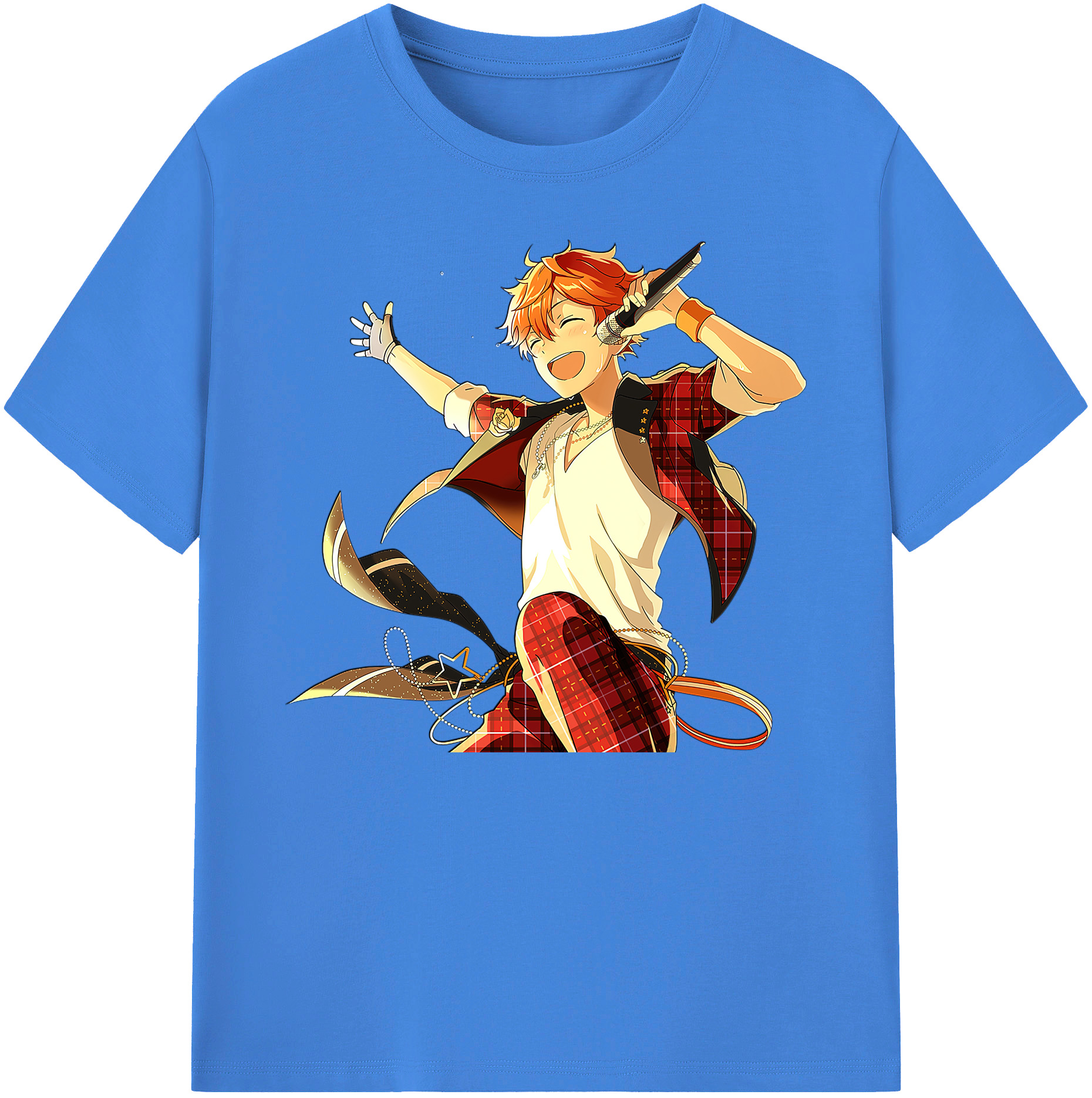 （画像用） あんさんぶるスターズ! Ensemble Stars 綿100％ メンズ半袖Tシャツ｜肌触りやわらか＆通気性