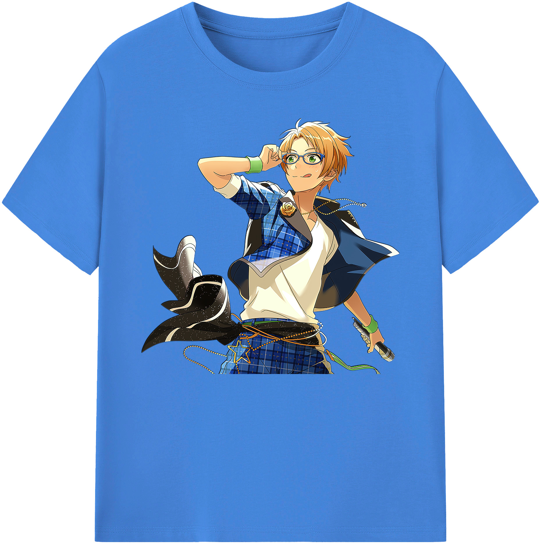 （画像用） あんさんぶるスターズ! Ensemble Stars 綿100％ メンズ半袖Tシャツ｜肌触りやわらか＆通気性