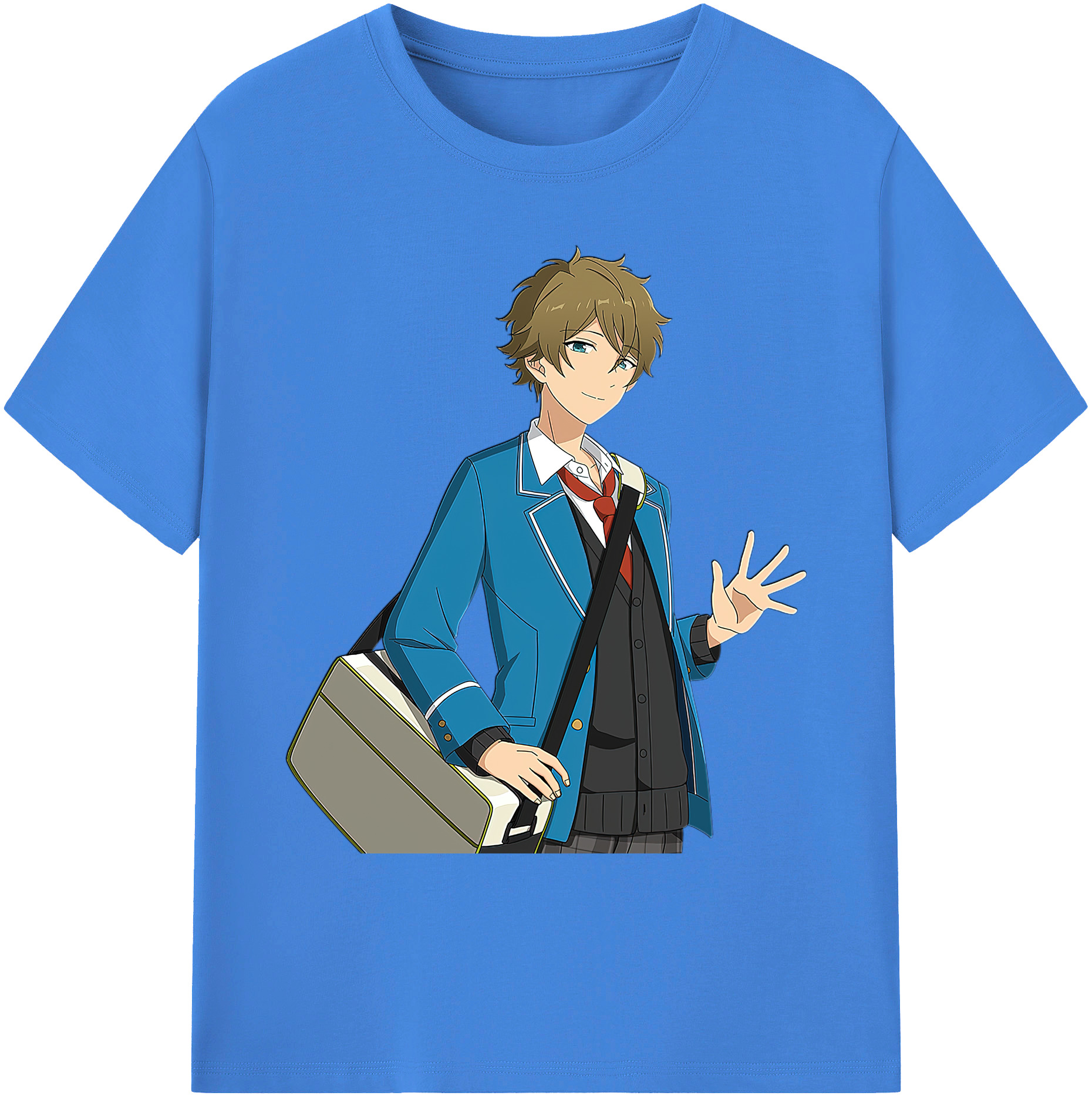 （画像用） あんさんぶるスターズ! Ensemble Stars 綿100％ メンズ半袖Tシャツ｜肌触りやわらか＆通気性