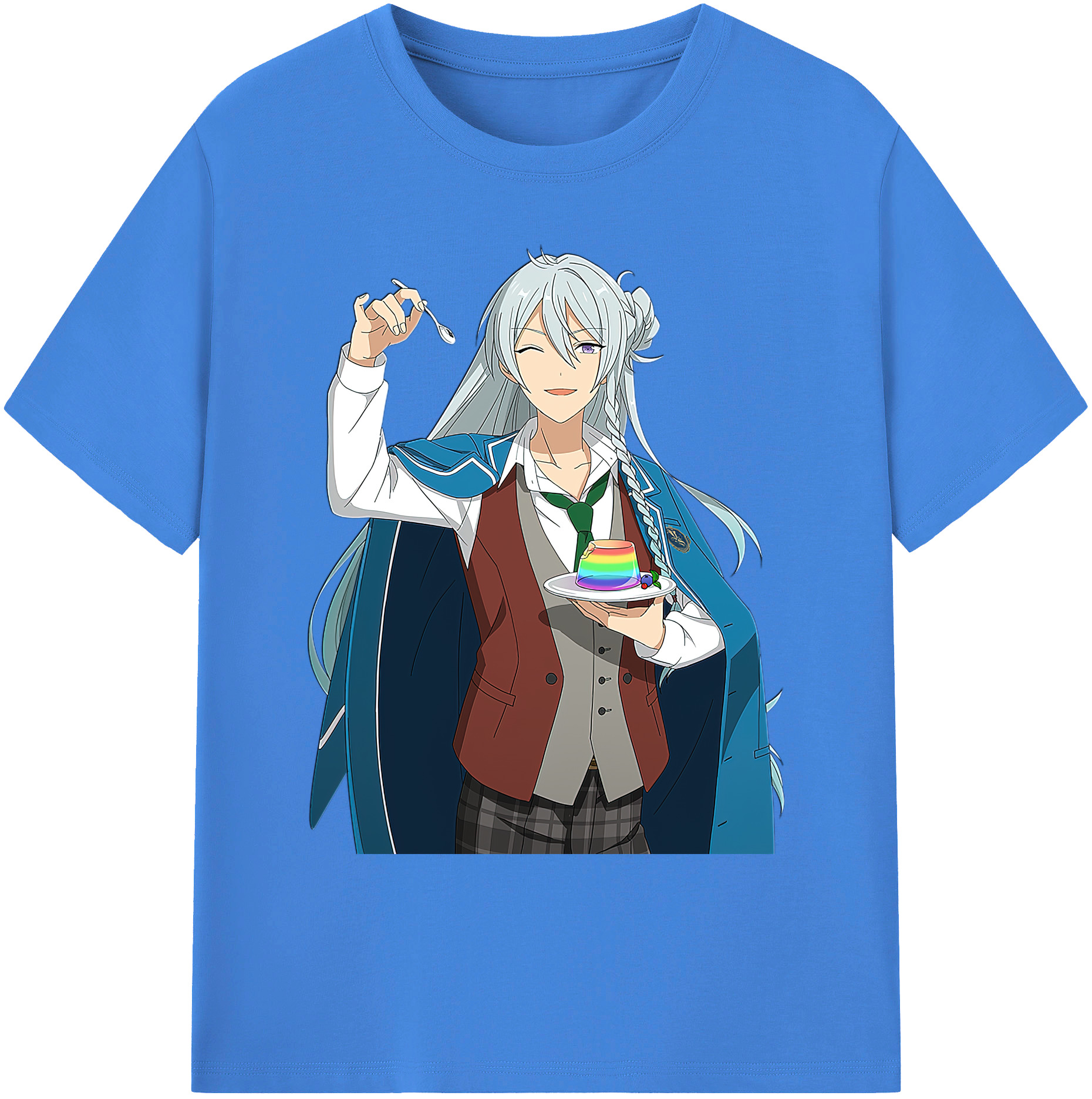 （画像用） あんさんぶるスターズ! Ensemble Stars 綿100％ メンズ半袖Tシャツ｜肌触りやわらか＆通気性