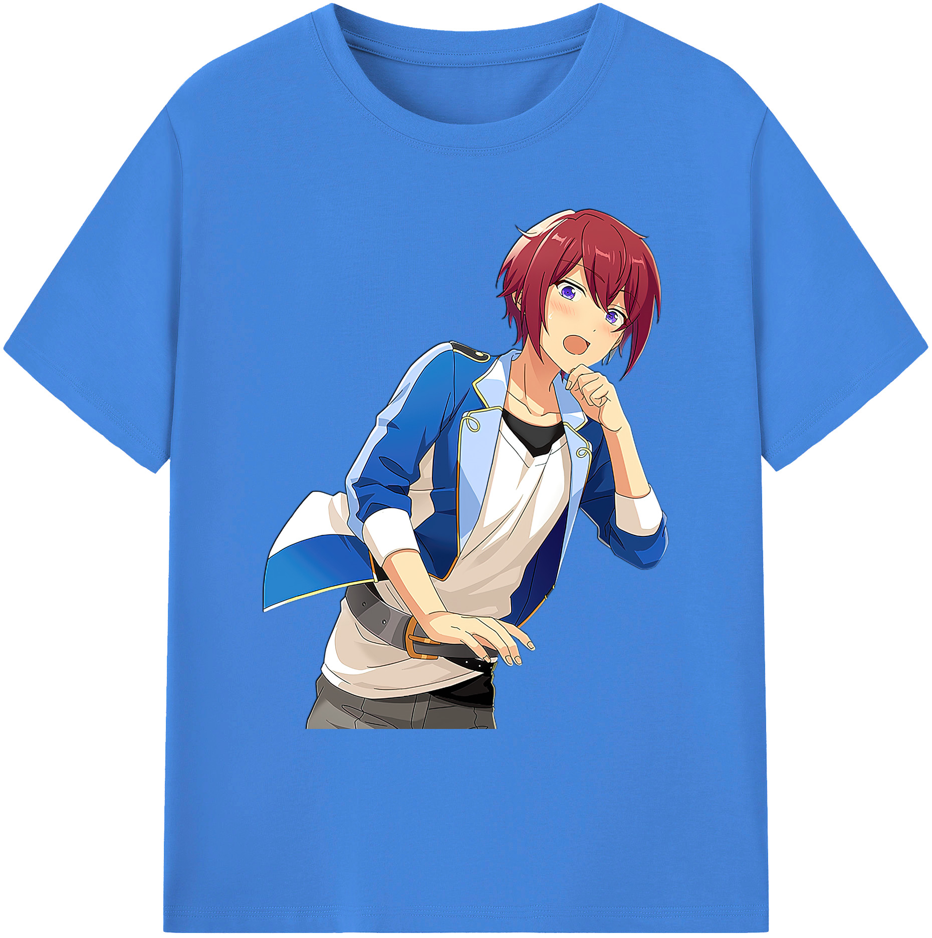 （画像用） あんさんぶるスターズ! Ensemble Stars 綿100％ メンズ半袖Tシャツ｜肌触りやわらか＆通気性