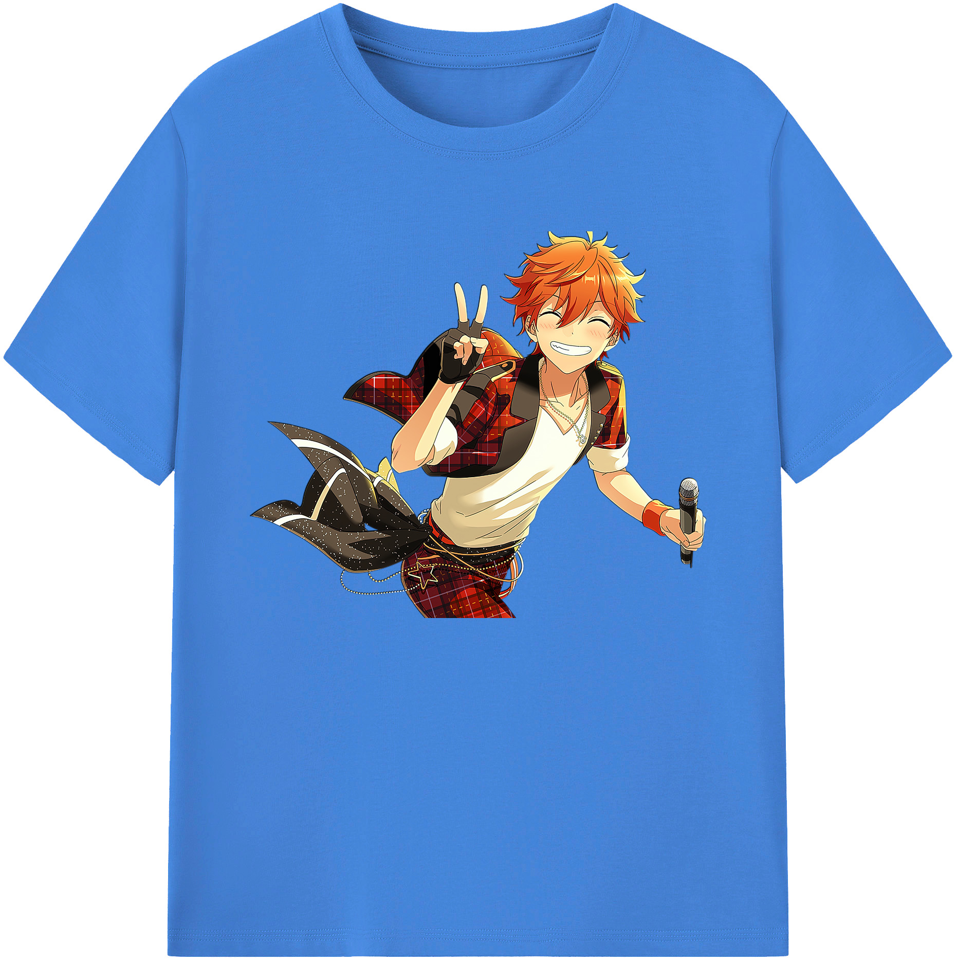 （画像用） あんさんぶるスターズ! Ensemble Stars 綿100％ メンズ半袖Tシャツ｜肌触りやわらか＆通気性