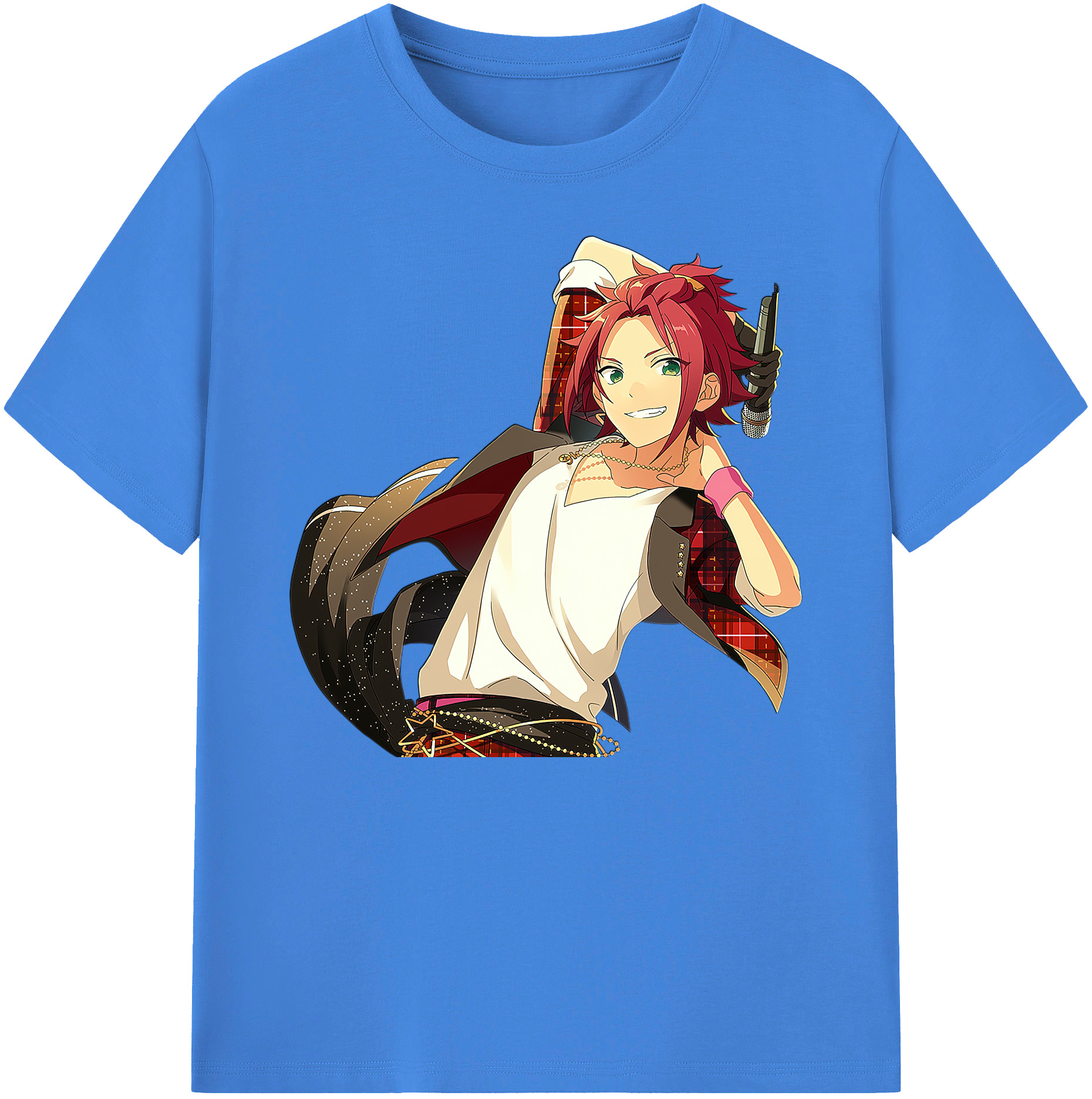 （画像用） あんさんぶるスターズ! Ensemble Stars 綿100％ メンズ半袖Tシャツ｜肌触りやわらか＆通気性