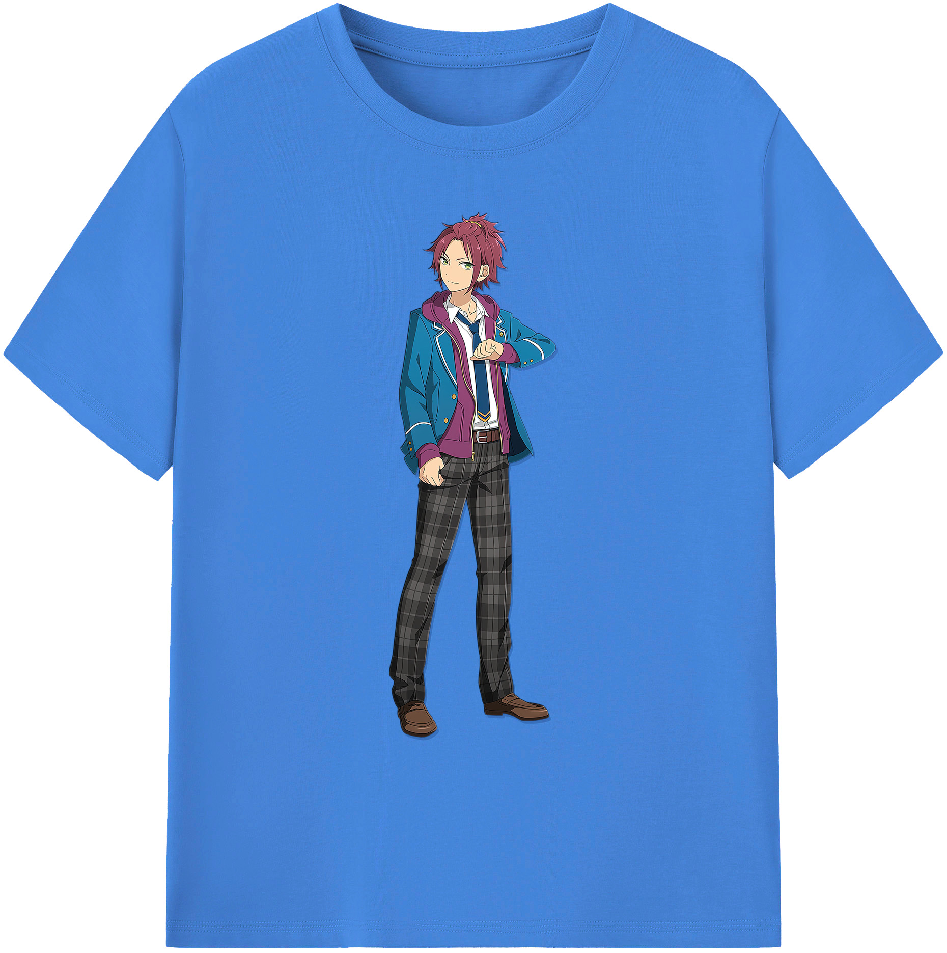 （画像用） あんさんぶるスターズ! Ensemble Stars 綿100％ メンズ半袖Tシャツ｜肌触りやわらか＆通気性