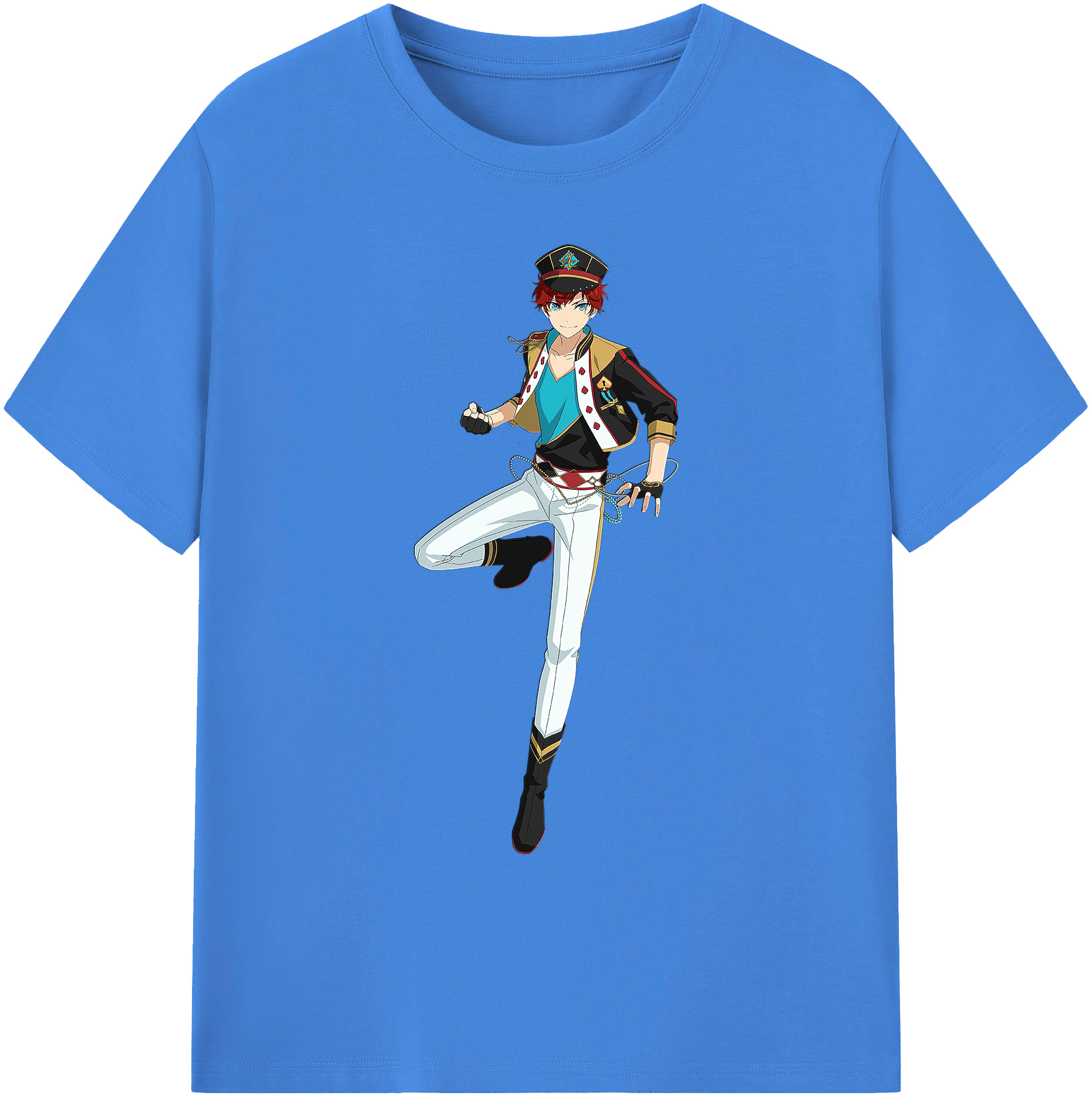 （画像用） あんさんぶるスターズ! Ensemble Stars 綿100％ メンズ半袖Tシャツ｜肌触りやわらか＆通気性