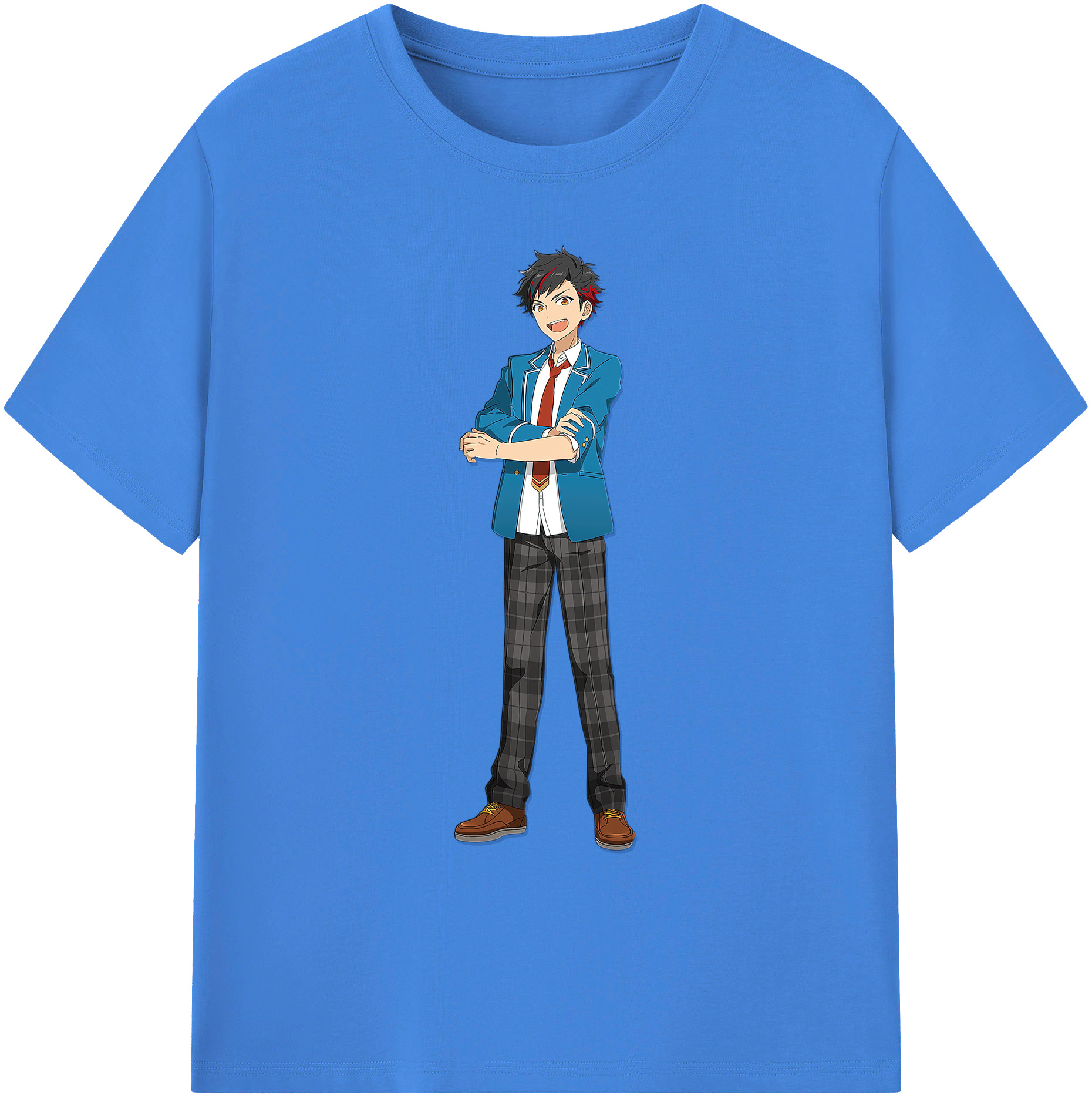 （画像用） あんさんぶるスターズ! Ensemble Stars 綿100％ メンズ半袖Tシャツ｜肌触りやわらか＆通気性