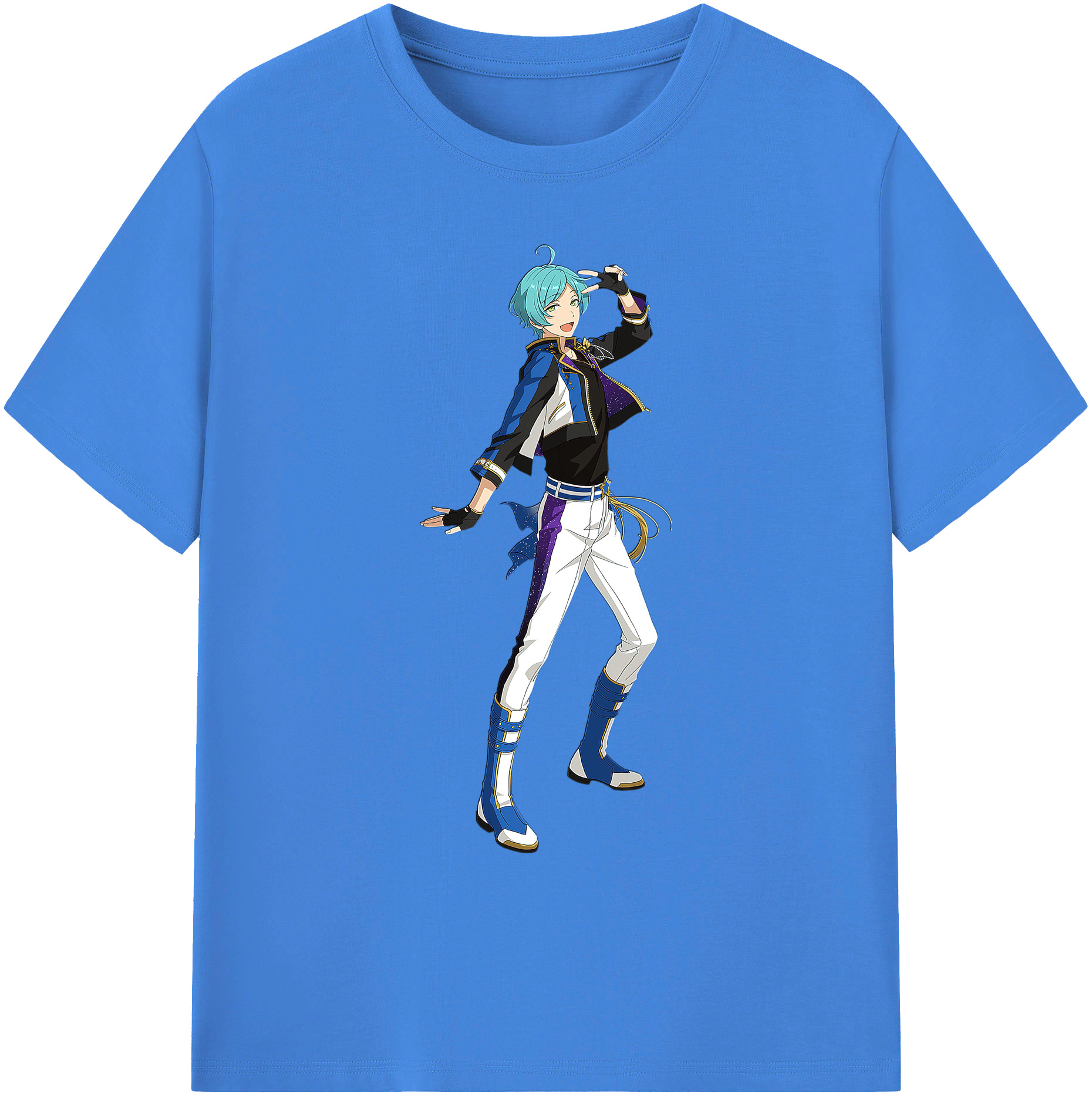 （画像用） あんさんぶるスターズ! Ensemble Stars 綿100％ メンズ半袖Tシャツ｜肌触りやわらか＆通気性