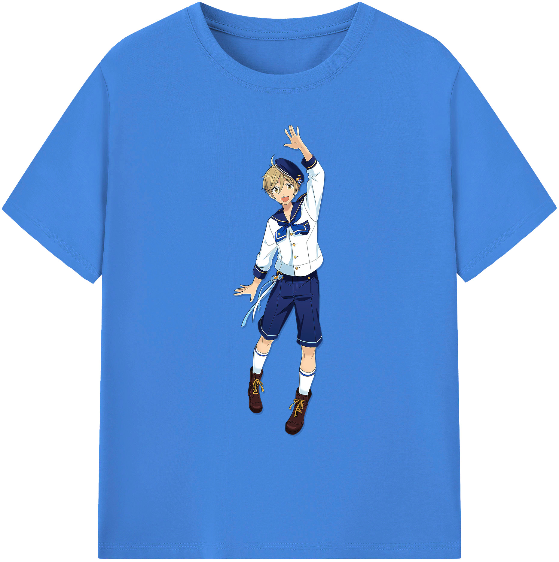 （画像用） あんさんぶるスターズ! Ensemble Stars 綿100％ メンズ半袖Tシャツ｜肌触りやわらか＆通気性