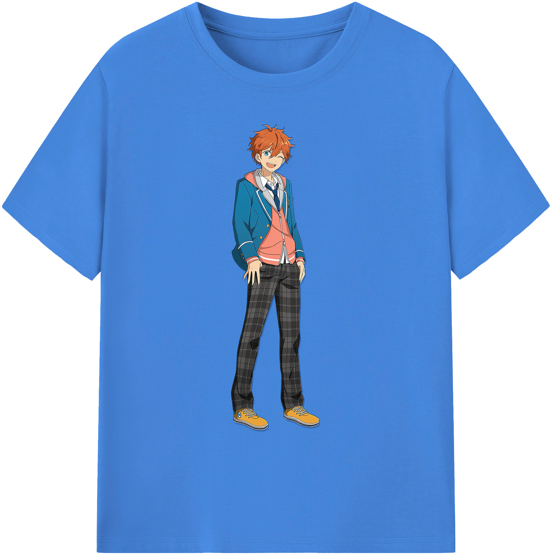（画像用） あんさんぶるスターズ! Ensemble Stars 綿100％ メンズ半袖Tシャツ｜肌触りやわらか＆通気性