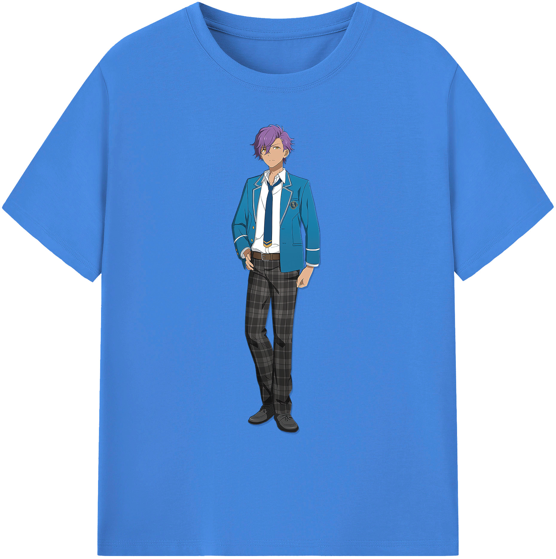 （画像用） あんさんぶるスターズ! Ensemble Stars 綿100％ メンズ半袖Tシャツ｜肌触りやわらか＆通気性