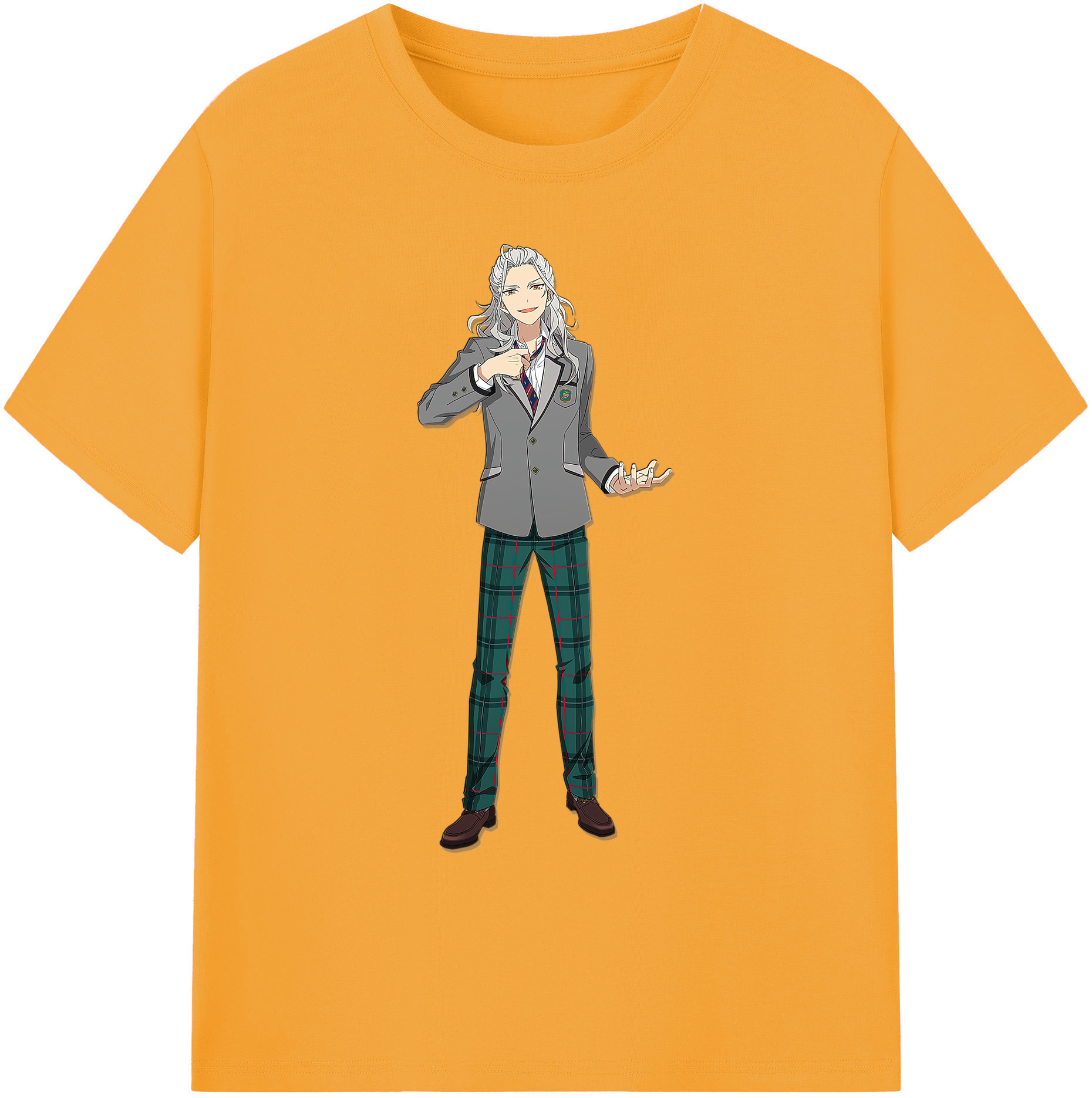 （画像用） あんさんぶるスターズ! Ensemble Stars 綿100％ メンズ半袖Tシャツ｜肌触りやわらか＆通気性