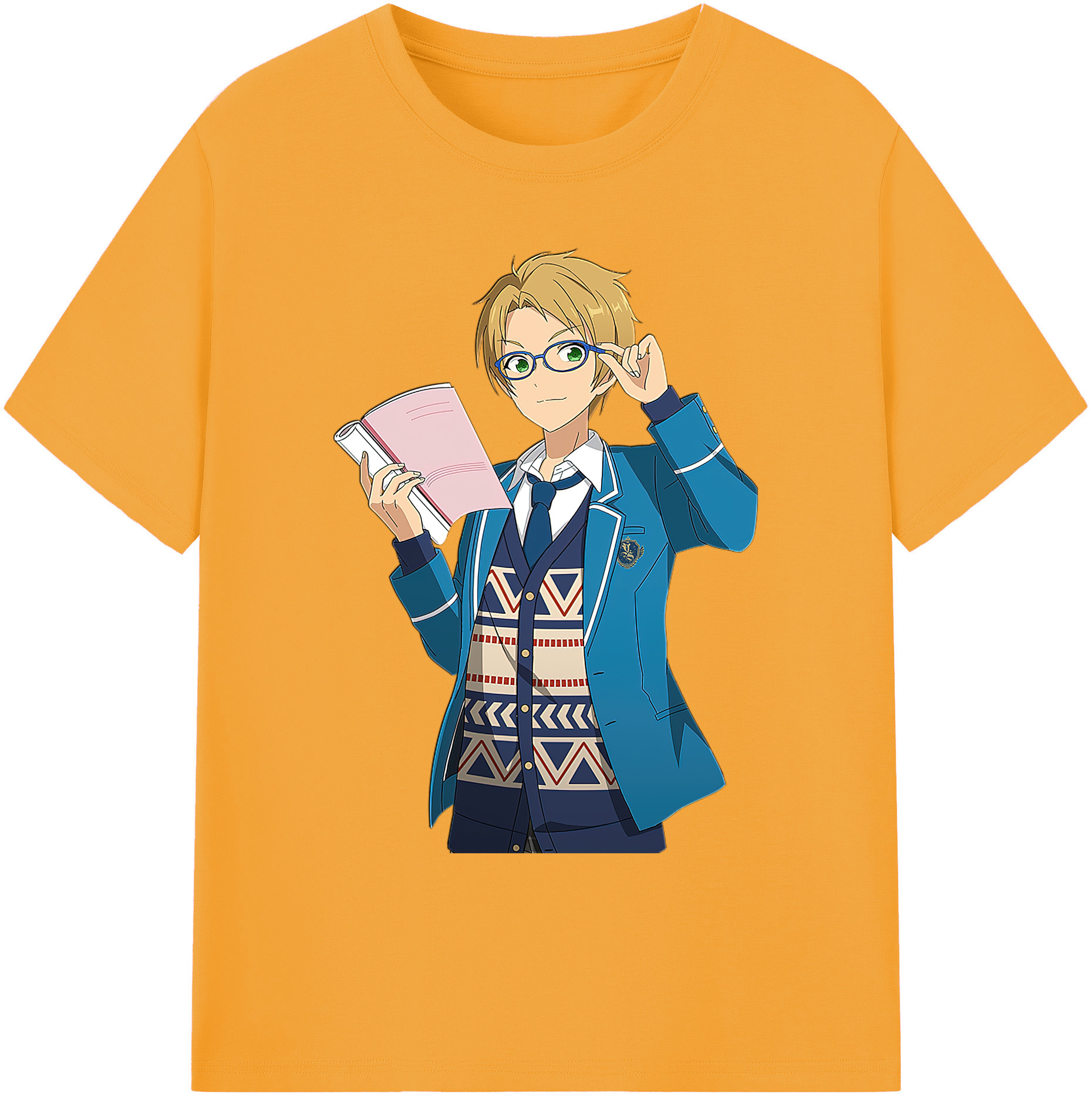 （画像用） あんさんぶるスターズ! Ensemble Stars 綿100％ メンズ半袖Tシャツ｜肌触りやわらか＆通気性