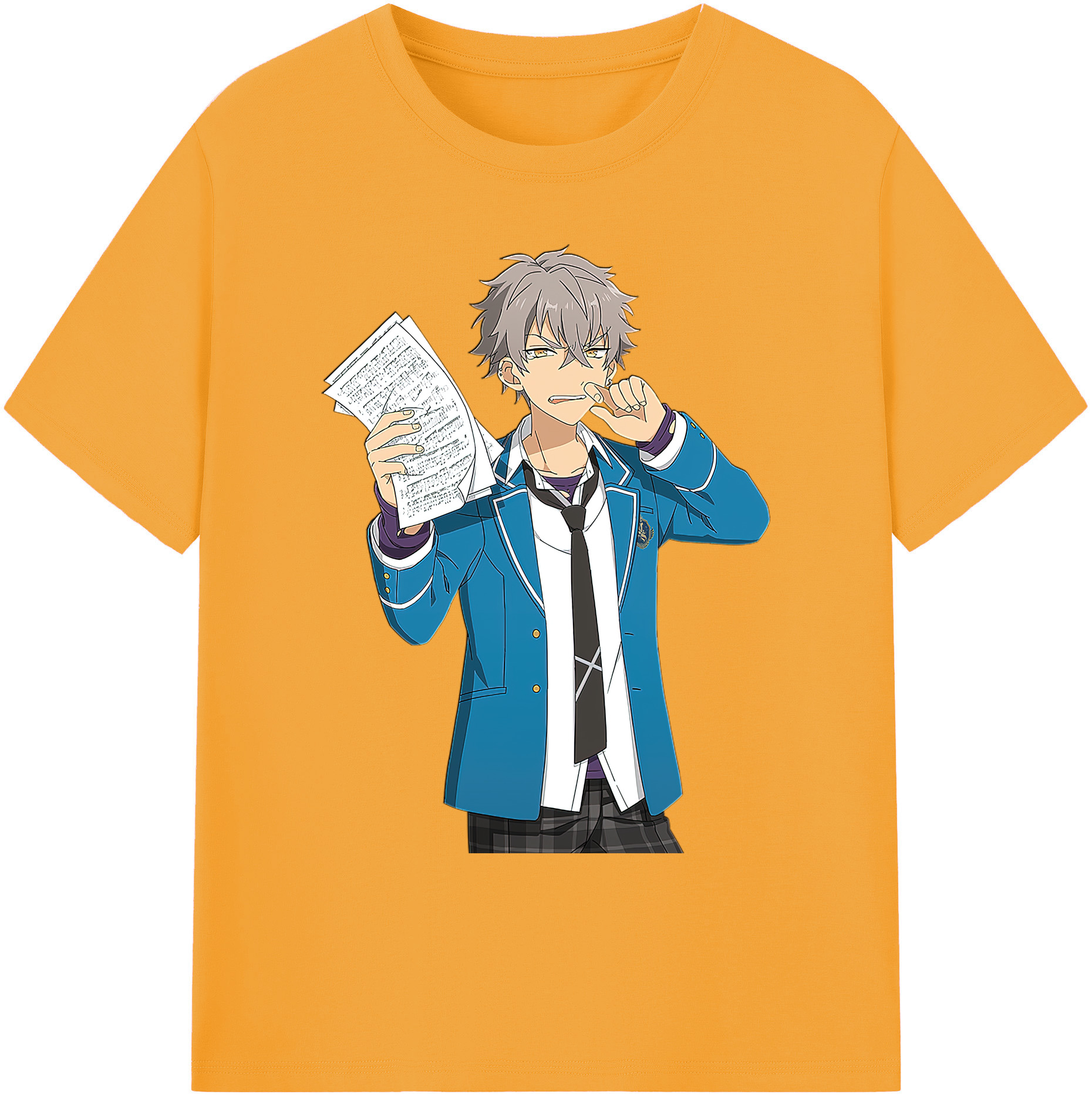 （画像用） あんさんぶるスターズ! Ensemble Stars 綿100％ メンズ半袖Tシャツ｜肌触りやわらか＆通気性