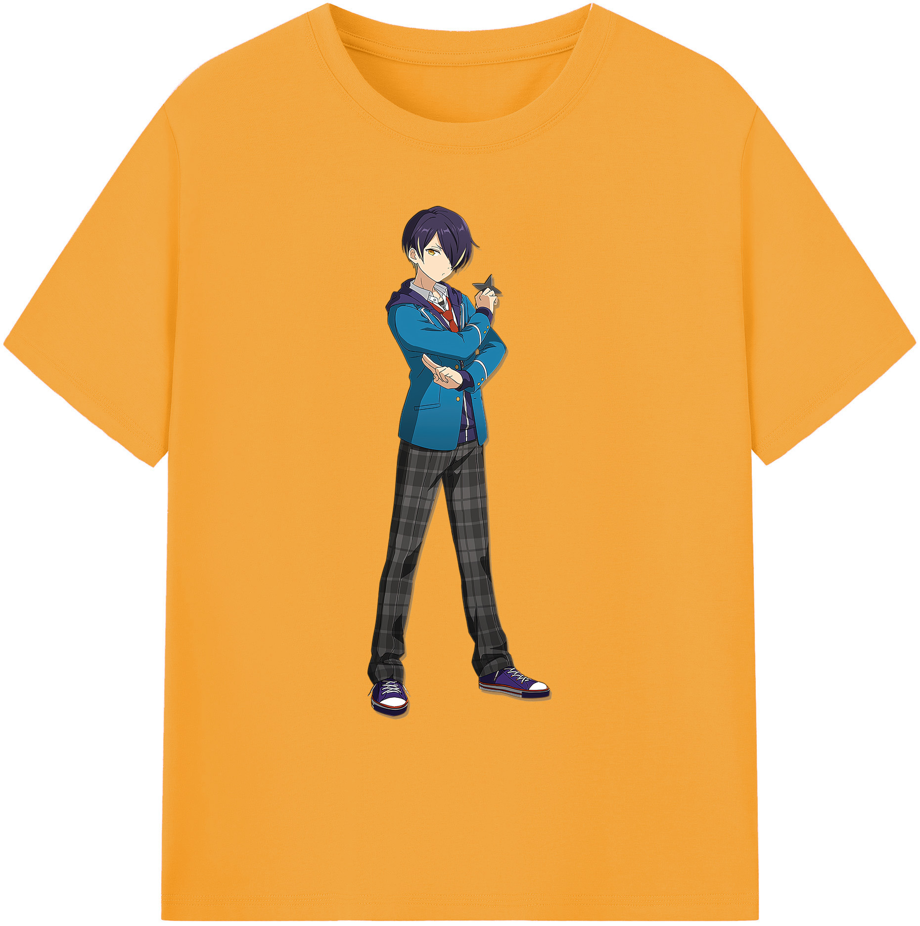 （画像用） あんさんぶるスターズ! Ensemble Stars 綿100％ メンズ半袖Tシャツ｜肌触りやわらか＆通気性