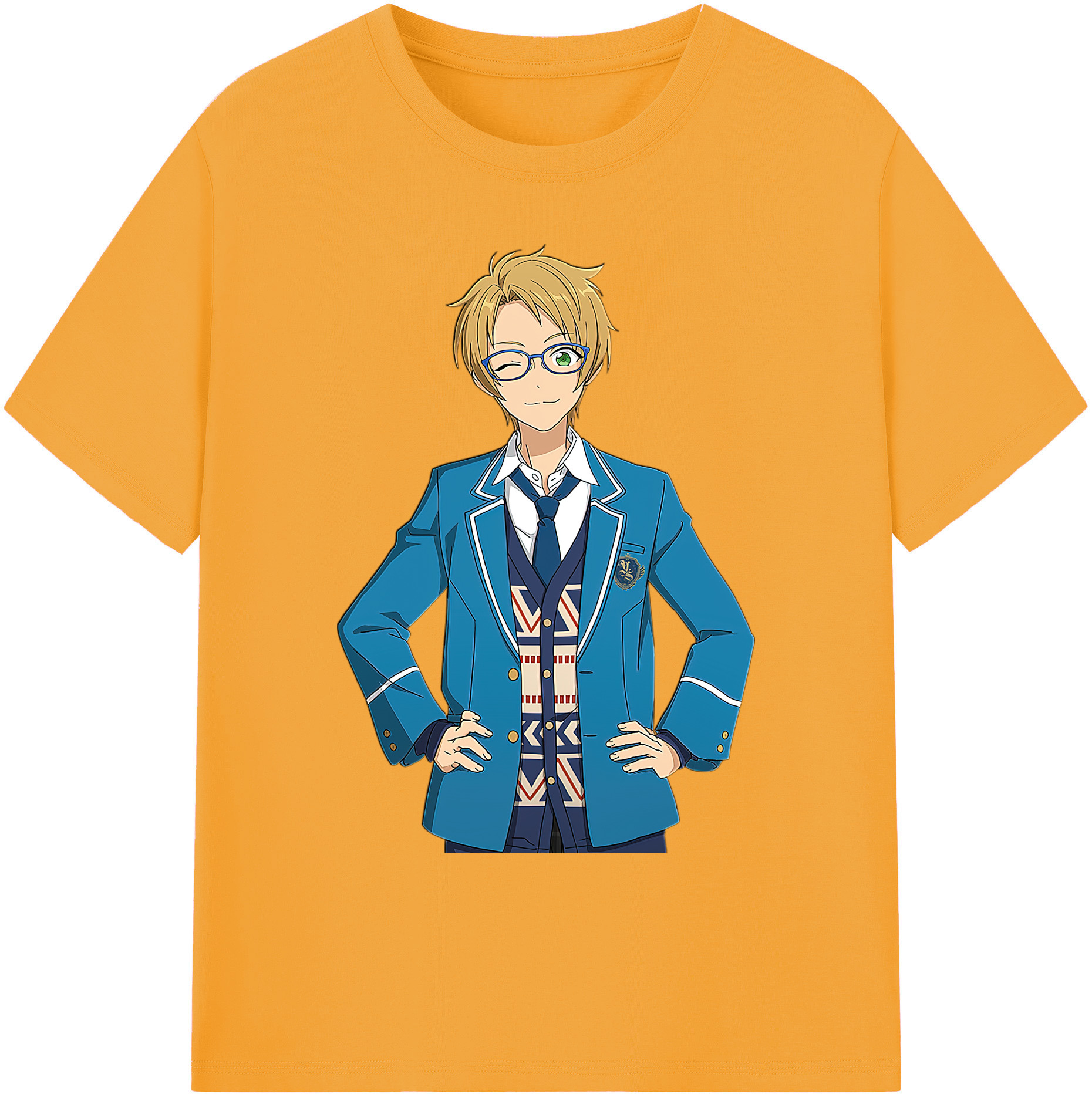 （画像用） あんさんぶるスターズ! Ensemble Stars 綿100％ メンズ半袖Tシャツ｜肌触りやわらか＆通気性