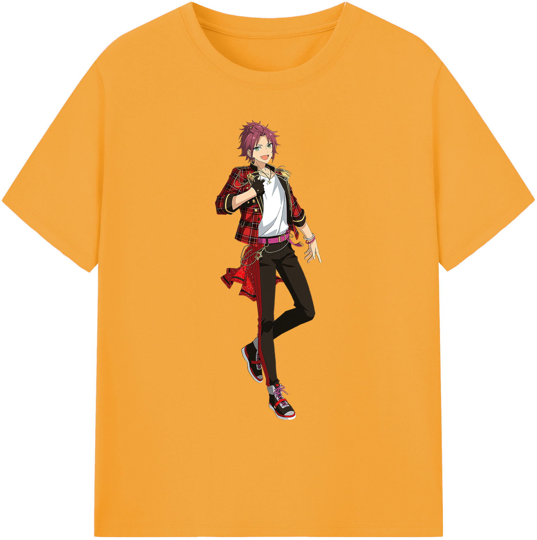 （画像用） あんさんぶるスターズ! Ensemble Stars 綿100％ メンズ半袖Tシャツ｜肌触りやわらか＆通気性