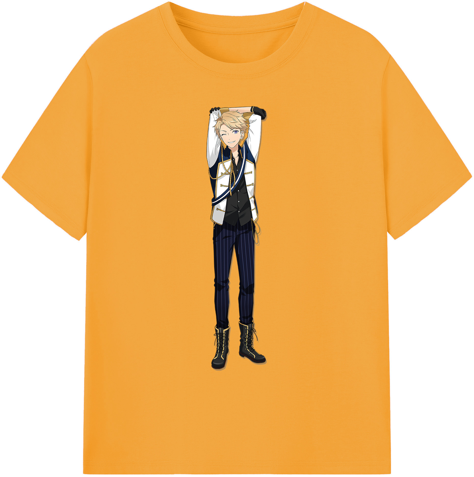 （画像用） あんさんぶるスターズ! Ensemble Stars 綿100％ メンズ半袖Tシャツ｜肌触りやわらか＆通気性