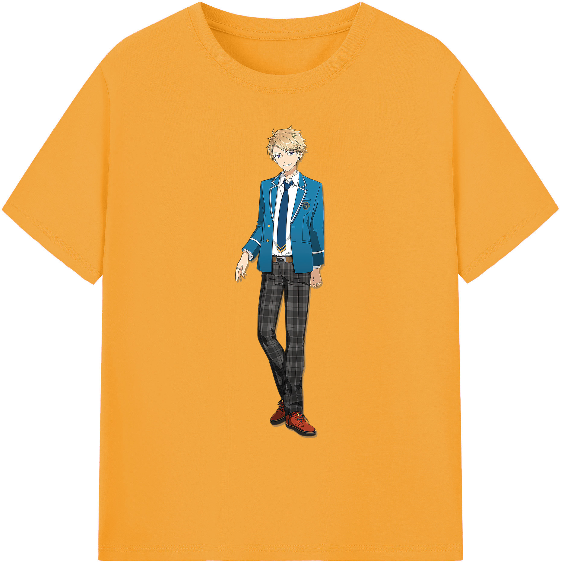 （画像用） あんさんぶるスターズ! Ensemble Stars 綿100％ メンズ半袖Tシャツ｜肌触りやわらか＆通気性