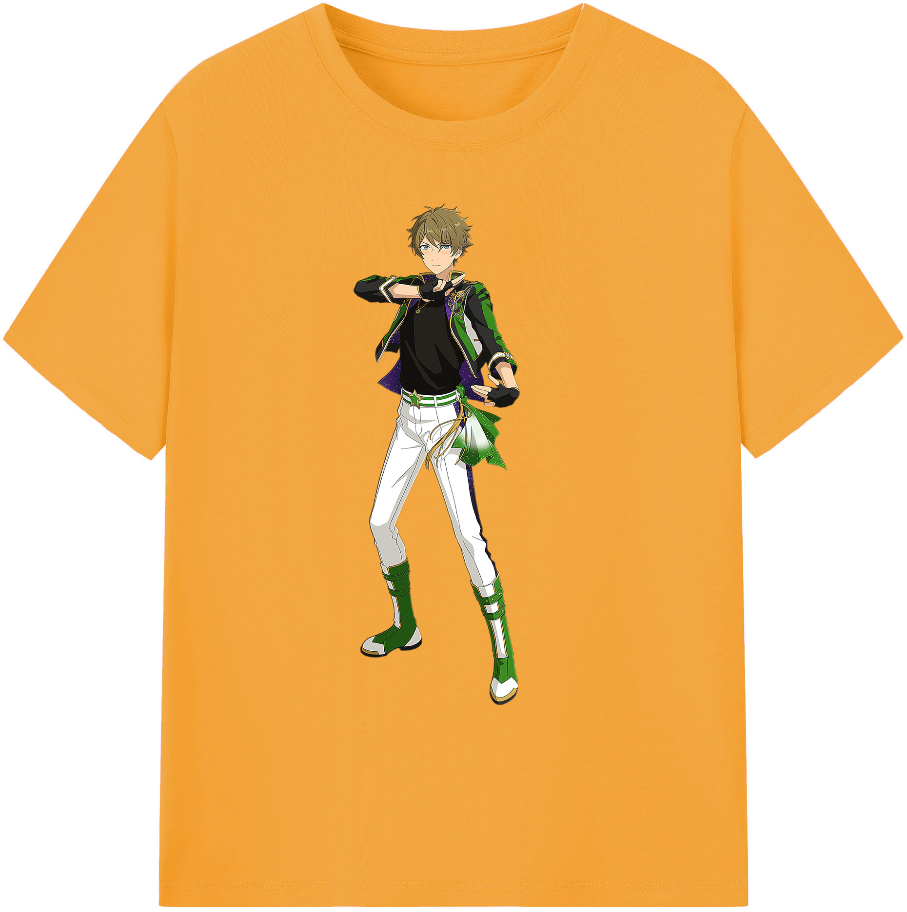 （画像用） あんさんぶるスターズ! Ensemble Stars 綿100％ メンズ半袖Tシャツ｜肌触りやわらか＆通気性