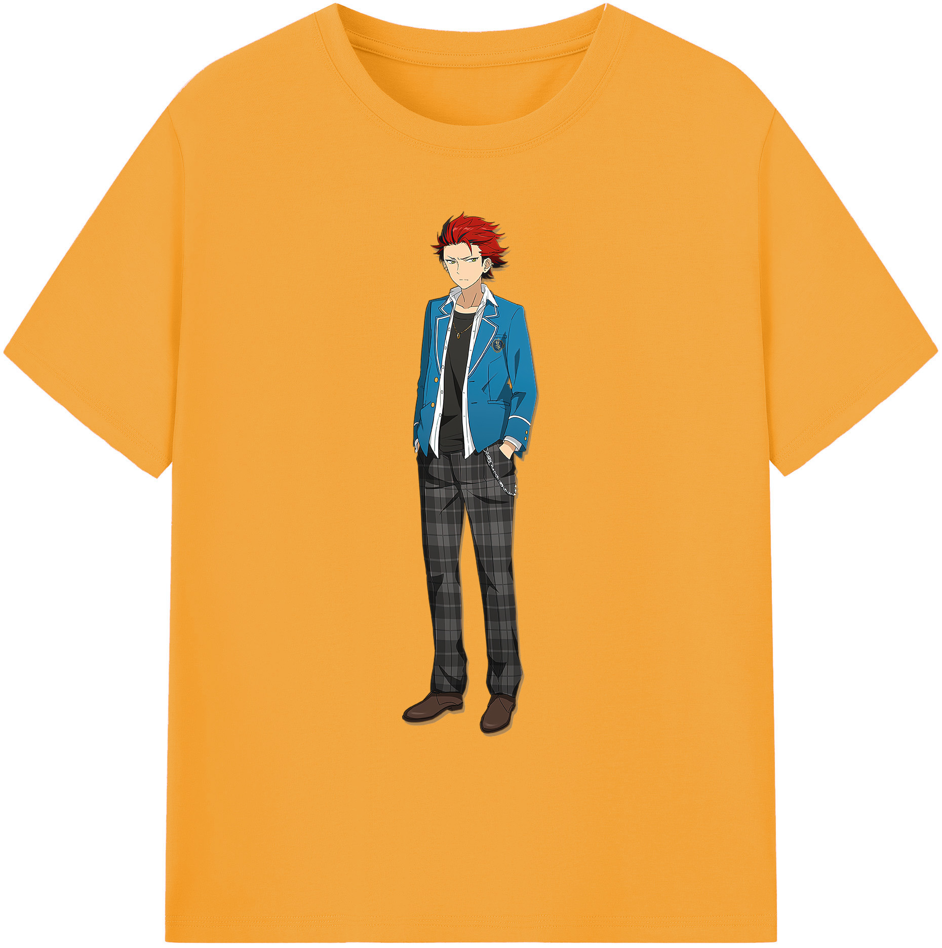 （画像用） あんさんぶるスターズ! Ensemble Stars 綿100％ メンズ半袖Tシャツ｜肌触りやわらか＆通気性