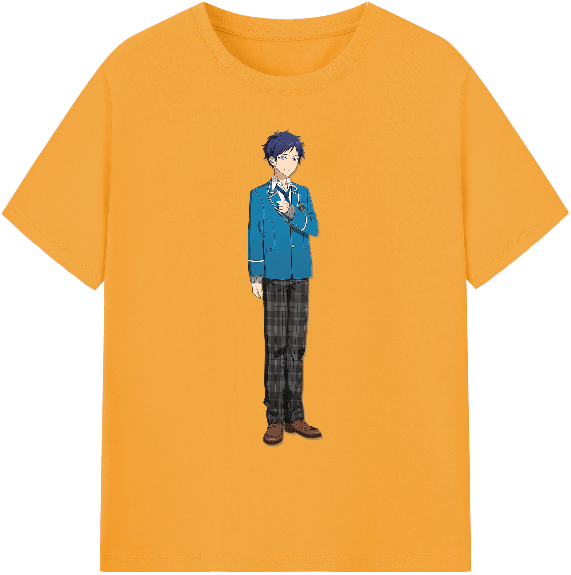 （画像用） あんさんぶるスターズ! Ensemble Stars 綿100％ メンズ半袖Tシャツ｜肌触りやわらか＆通気性