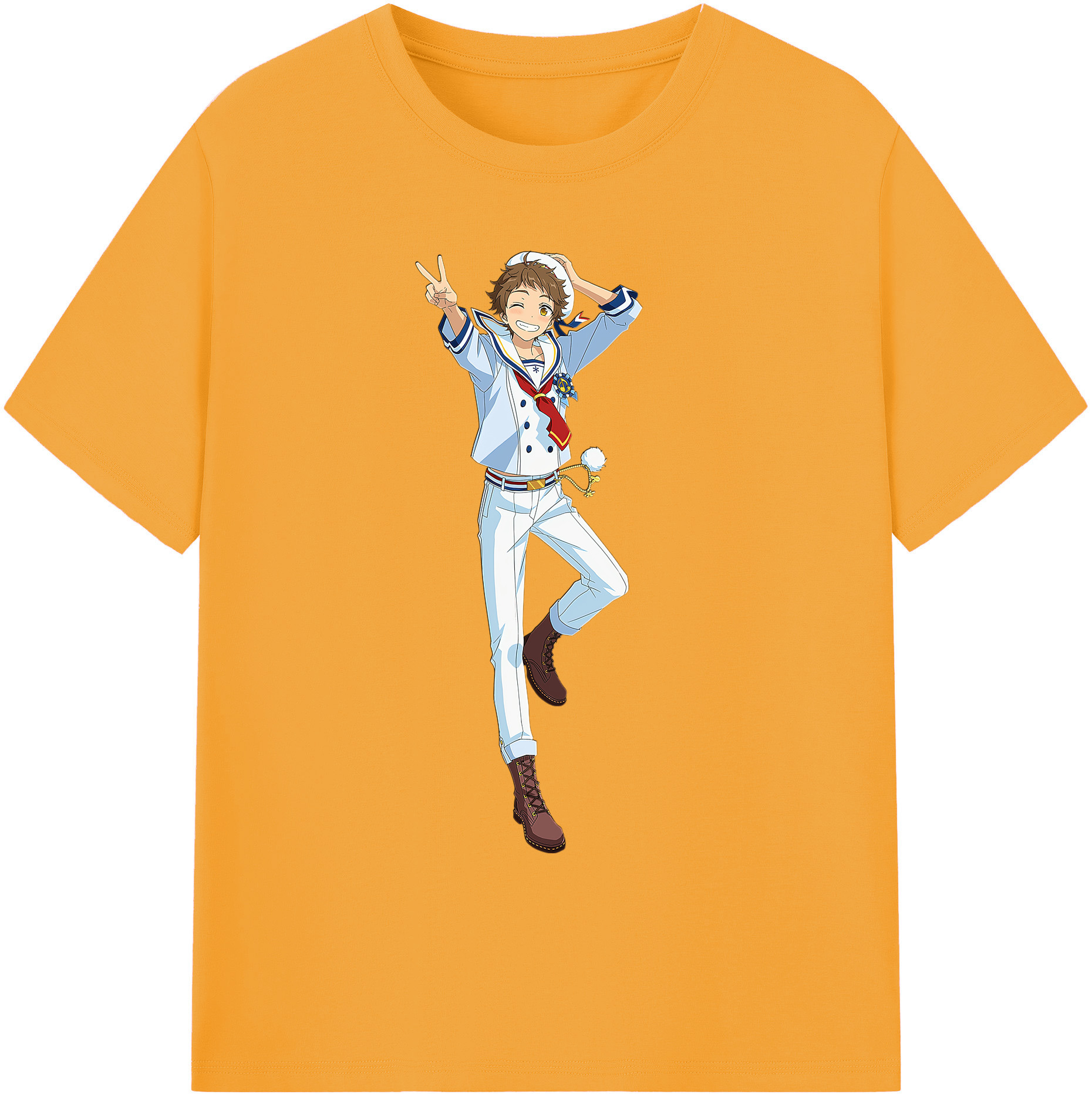 （画像用） あんさんぶるスターズ! Ensemble Stars 綿100％ メンズ半袖Tシャツ｜肌触りやわらか＆通気性