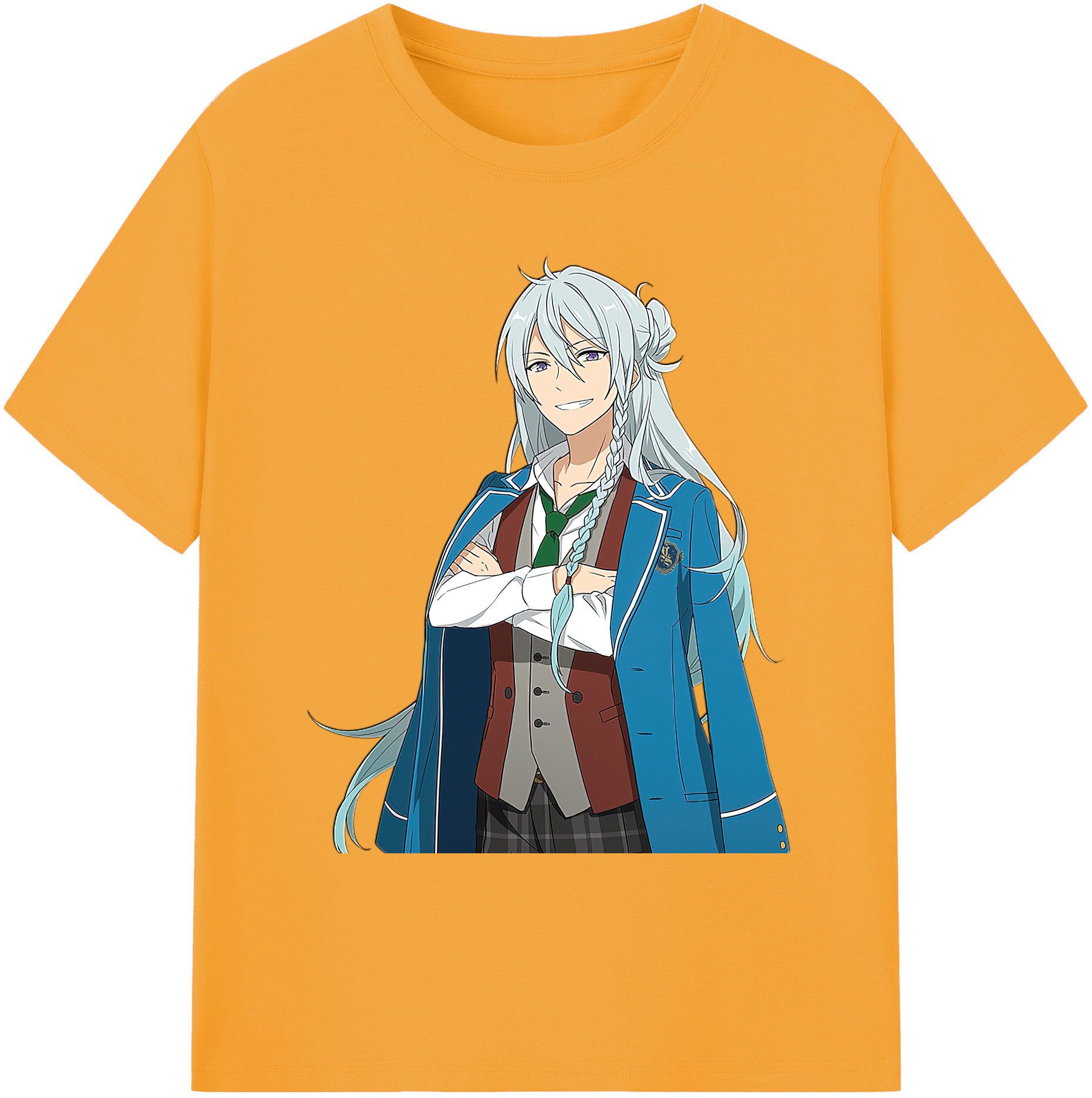 （画像用） あんさんぶるスターズ! Ensemble Stars 綿100％ メンズ半袖Tシャツ｜肌触りやわらか＆通気性