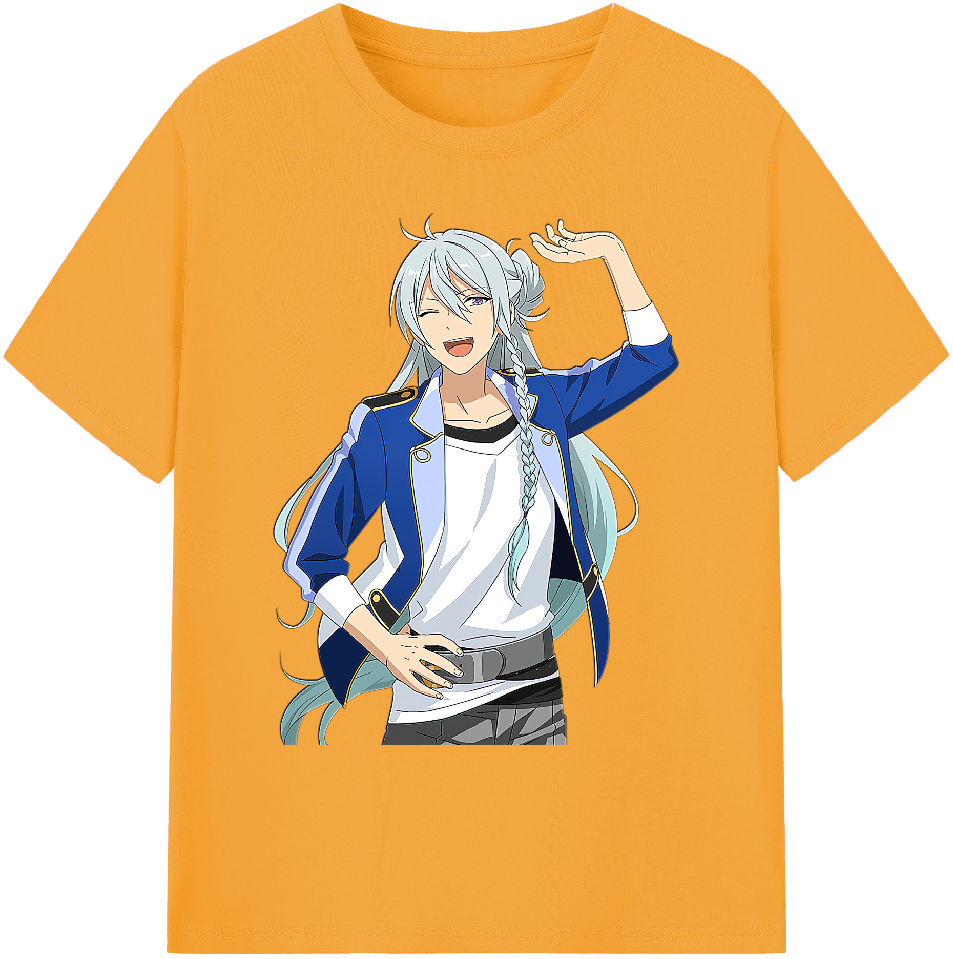 （画像用） あんさんぶるスターズ! Ensemble Stars 綿100％ メンズ半袖Tシャツ｜肌触りやわらか＆通気性