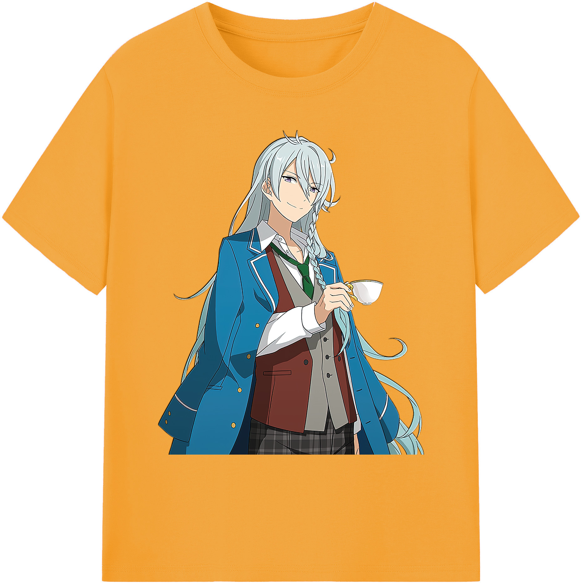（画像用） あんさんぶるスターズ! Ensemble Stars 綿100％ メンズ半袖Tシャツ｜肌触りやわらか＆通気性
