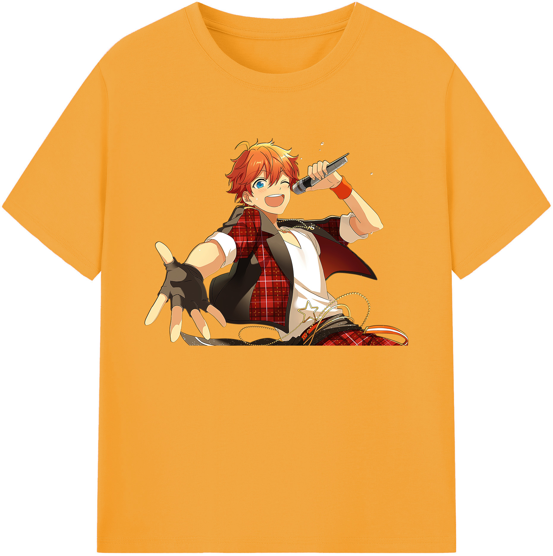 （画像用） あんさんぶるスターズ! Ensemble Stars 綿100％ メンズ半袖Tシャツ｜肌触りやわらか＆通気性