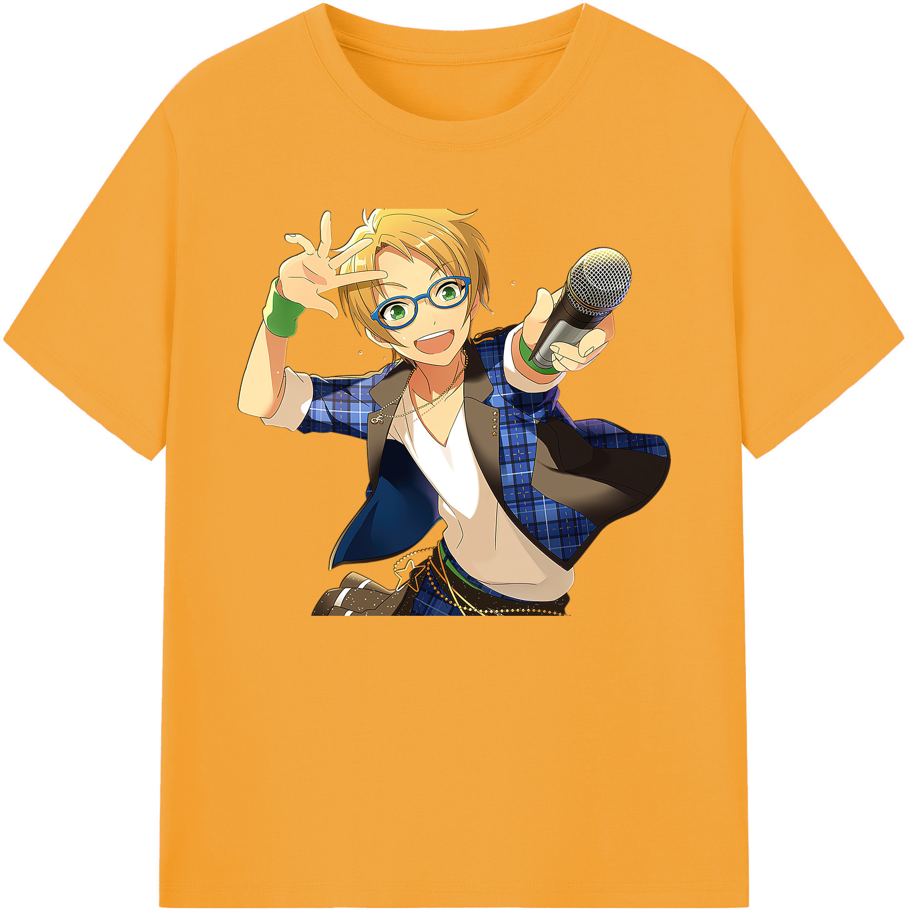 （画像用） あんさんぶるスターズ! Ensemble Stars 綿100％ メンズ半袖Tシャツ｜肌触りやわらか＆通気性