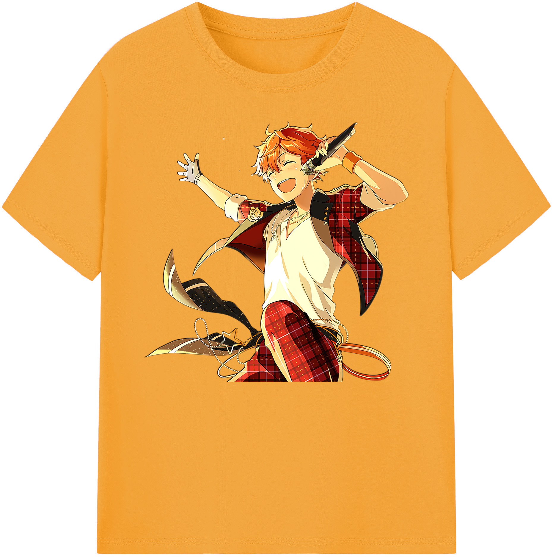 （画像用） あんさんぶるスターズ! Ensemble Stars 綿100％ メンズ半袖Tシャツ｜肌触りやわらか＆通気性