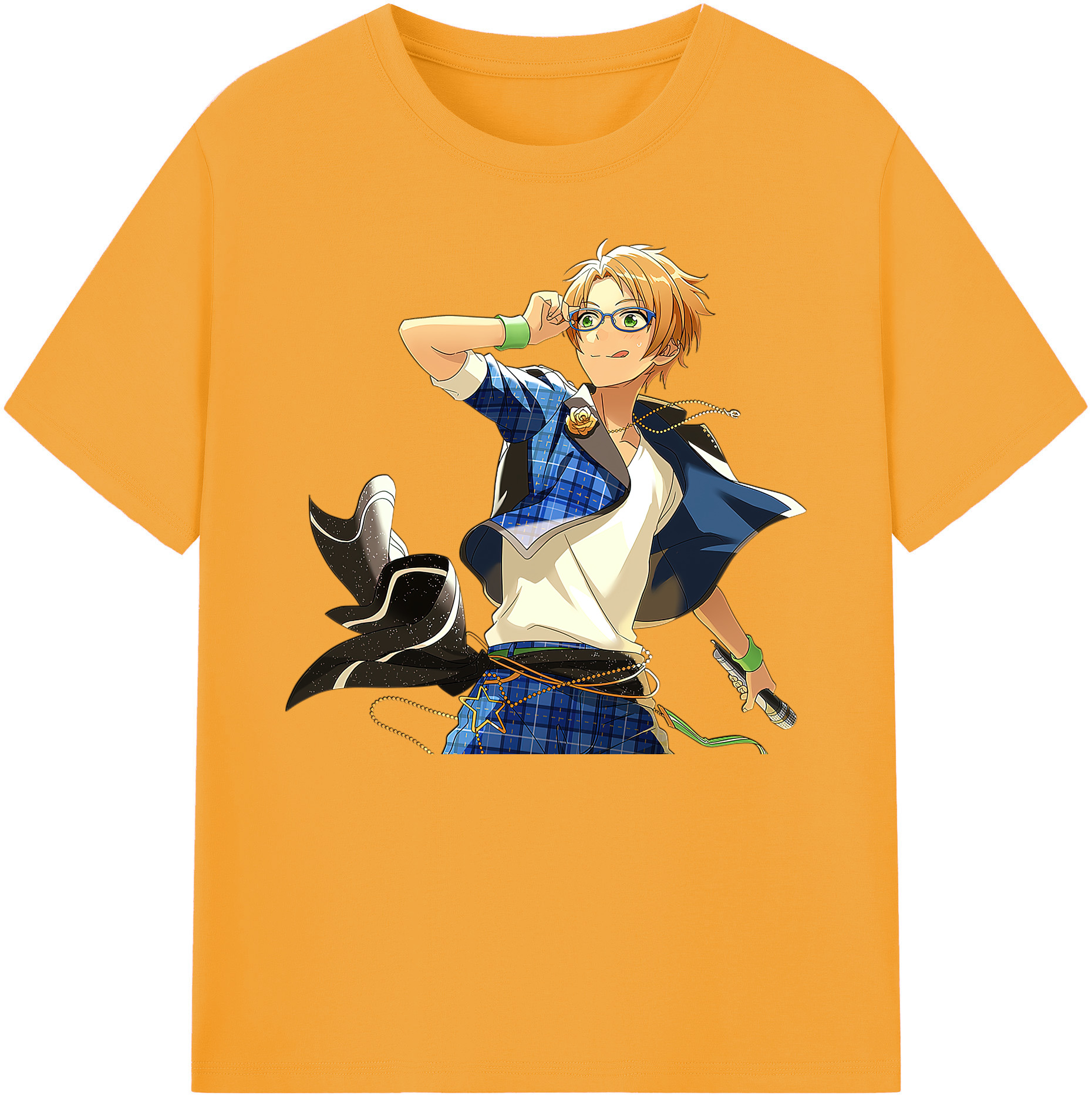 （画像用） あんさんぶるスターズ! Ensemble Stars 綿100％ メンズ半袖Tシャツ｜肌触りやわらか＆通気性
