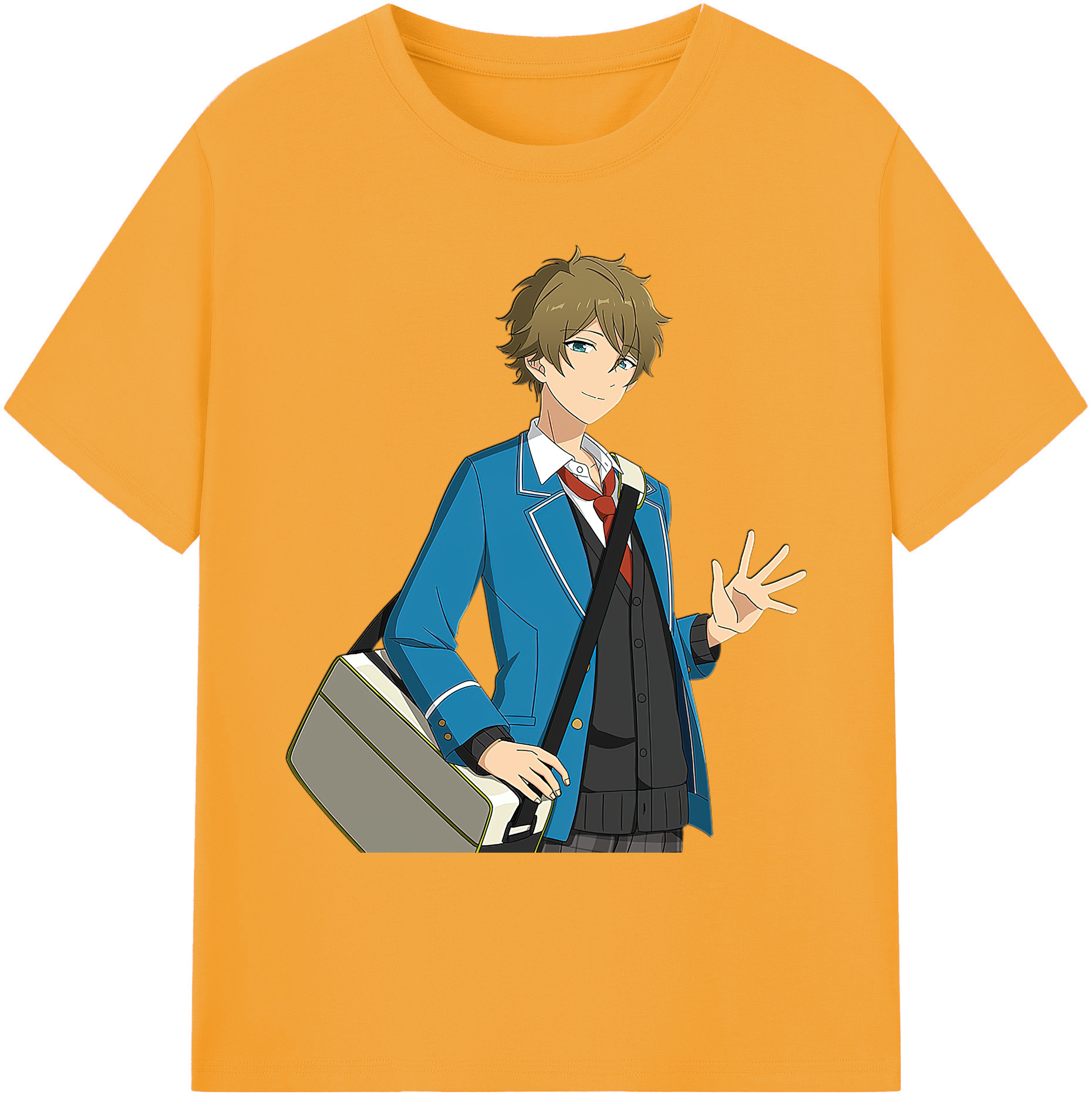 （画像用） あんさんぶるスターズ! Ensemble Stars 綿100％ メンズ半袖Tシャツ｜肌触りやわらか＆通気性