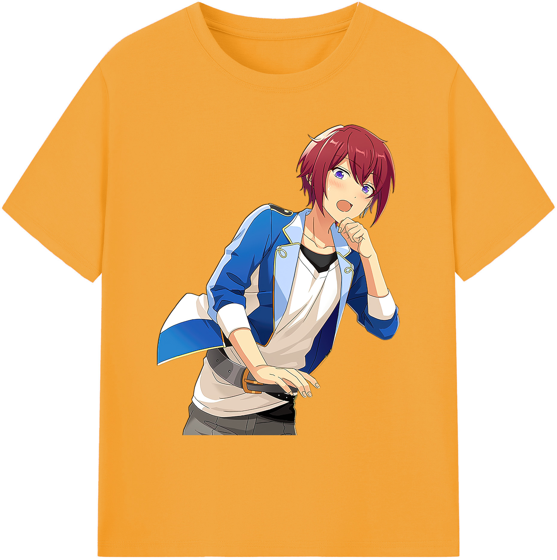 （画像用） あんさんぶるスターズ! Ensemble Stars 綿100％ メンズ半袖Tシャツ｜肌触りやわらか＆通気性