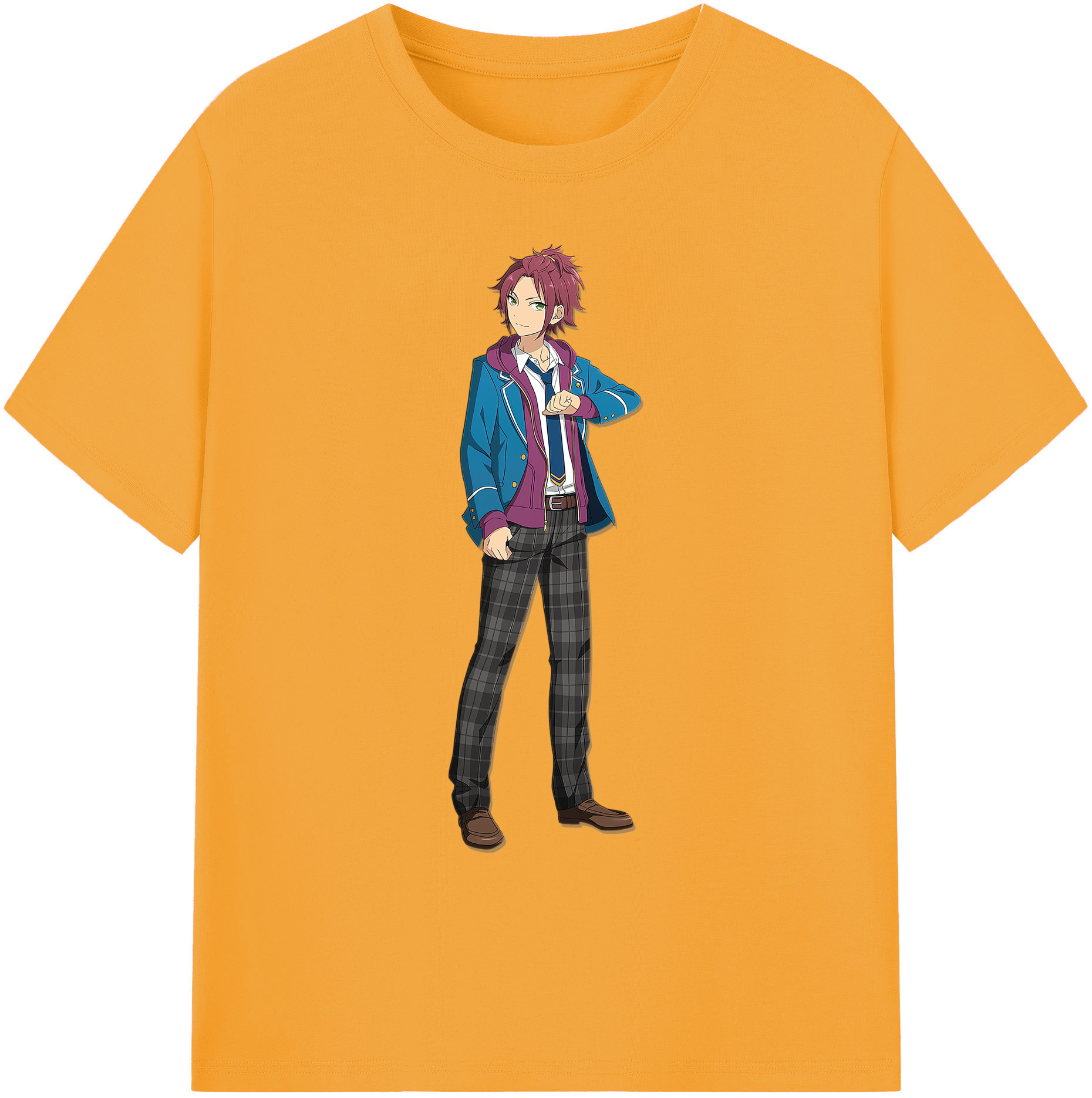 （画像用） あんさんぶるスターズ! Ensemble Stars 綿100％ メンズ半袖Tシャツ｜肌触りやわらか＆通気性