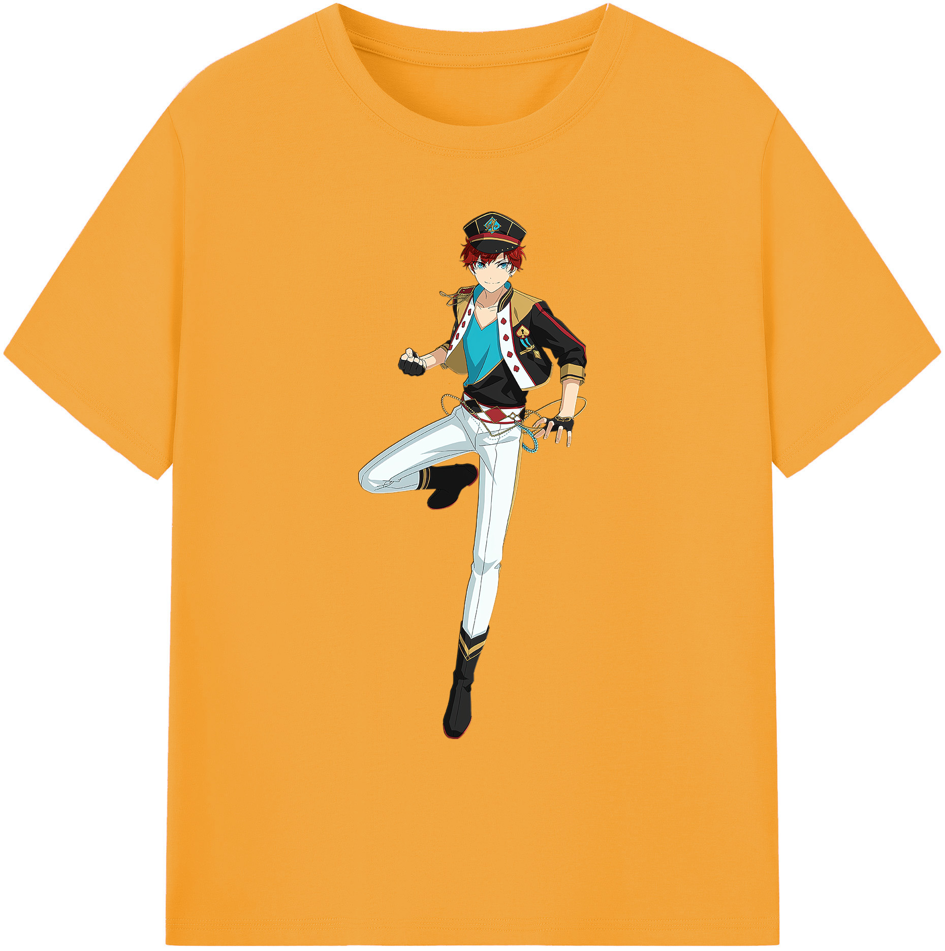 （画像用） あんさんぶるスターズ! Ensemble Stars 綿100％ メンズ半袖Tシャツ｜肌触りやわらか＆通気性