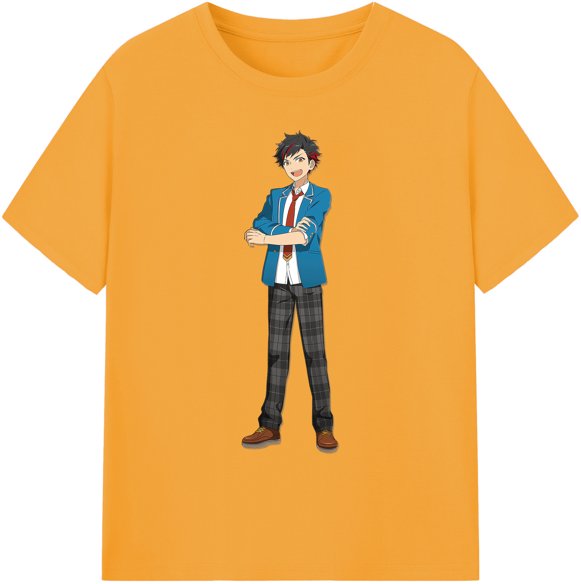 （画像用） あんさんぶるスターズ! Ensemble Stars 綿100％ メンズ半袖Tシャツ｜肌触りやわらか＆通気性