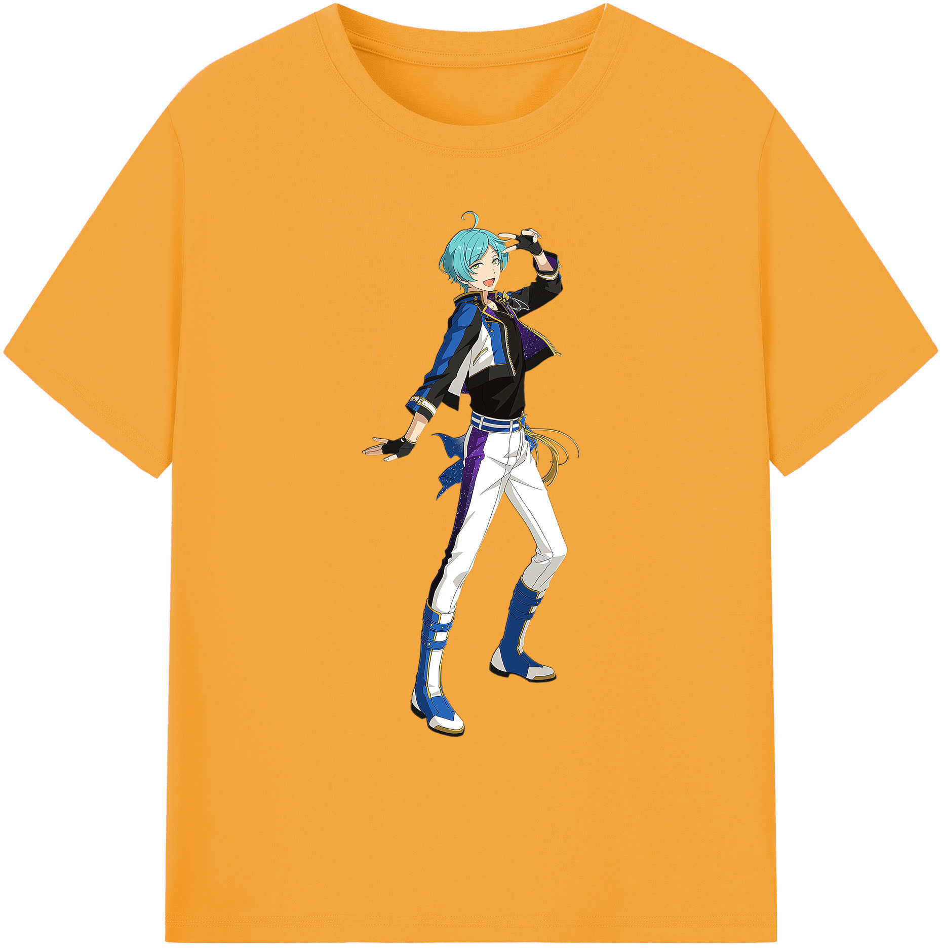 （画像用） あんさんぶるスターズ! Ensemble Stars 綿100％ メンズ半袖Tシャツ｜肌触りやわらか＆通気性