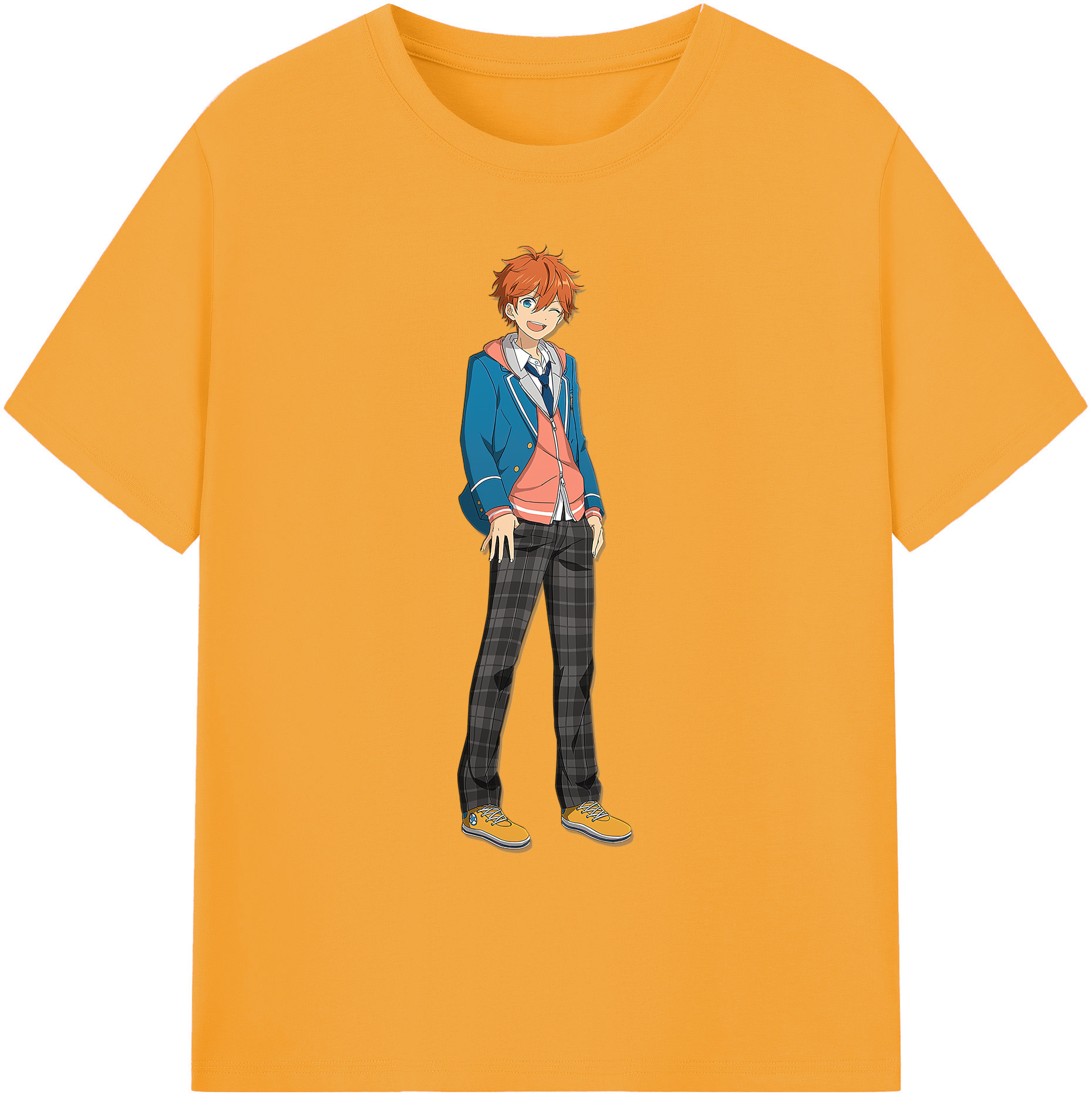 （画像用） あんさんぶるスターズ! Ensemble Stars 綿100％ メンズ半袖Tシャツ｜肌触りやわらか＆通気性