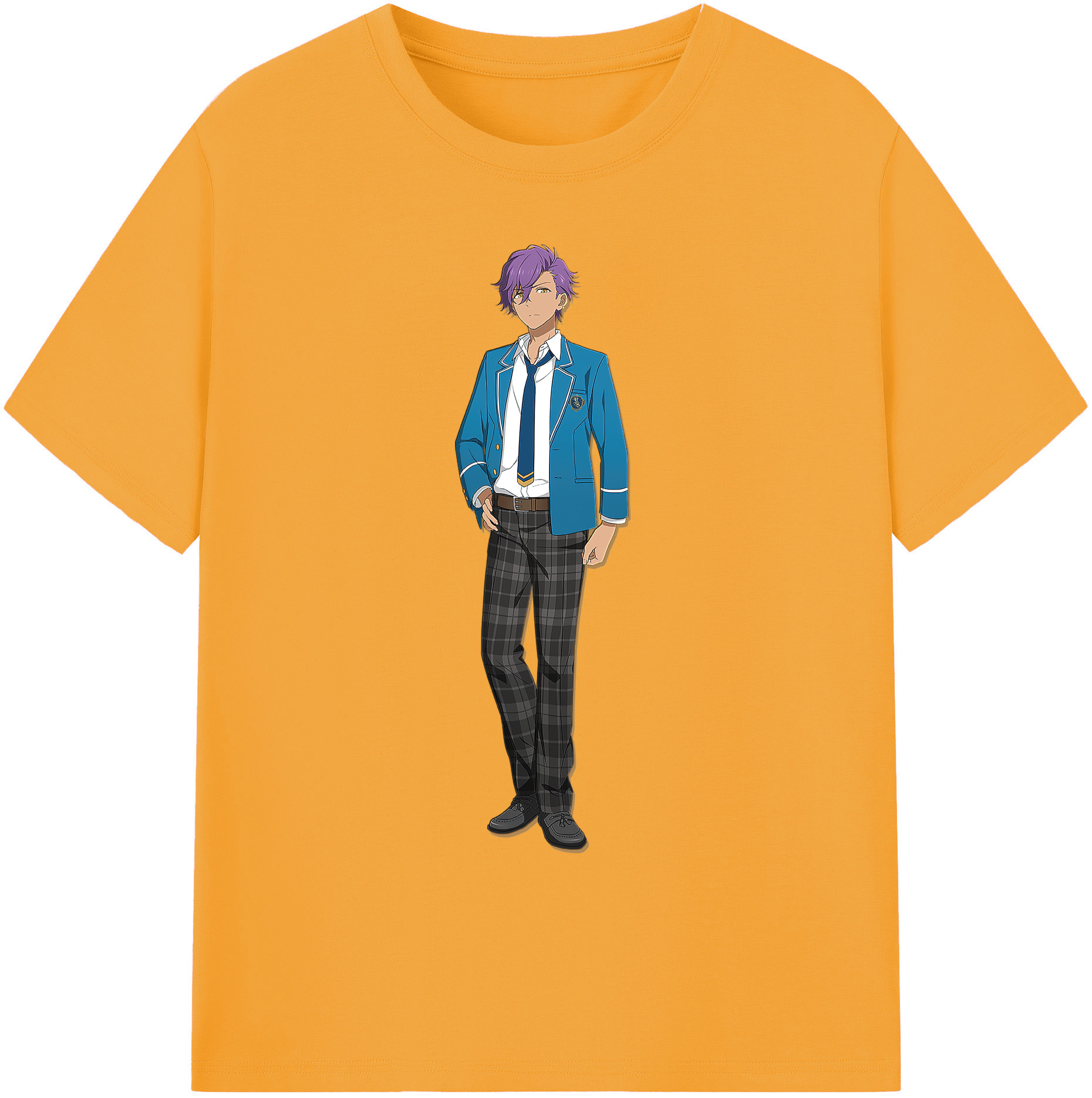 （画像用） あんさんぶるスターズ! Ensemble Stars 綿100％ メンズ半袖Tシャツ｜肌触りやわらか＆通気性